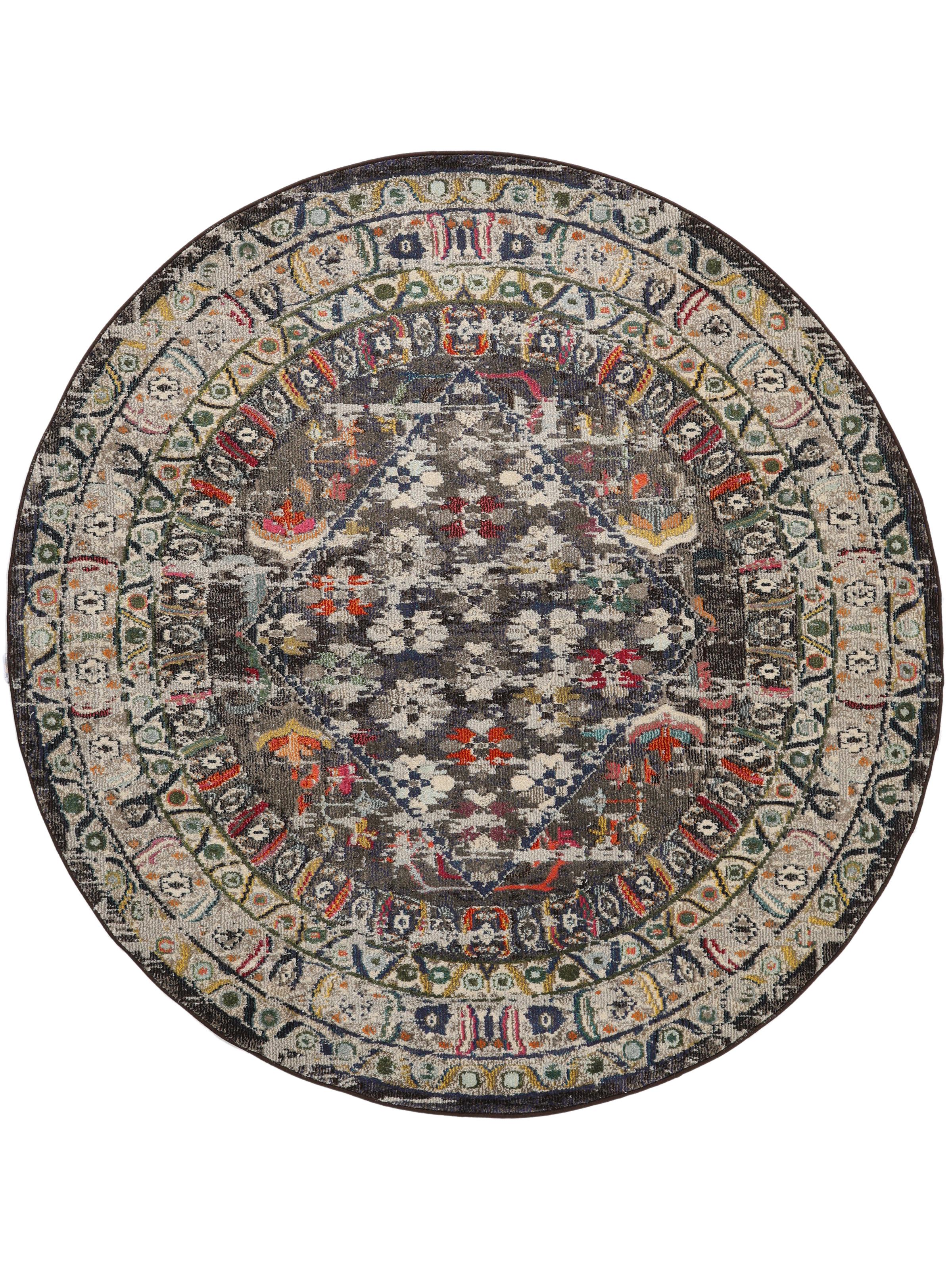 Rugvista essential - Chillon - Castanho / Multicor, Redondos Ø 200 cm ...