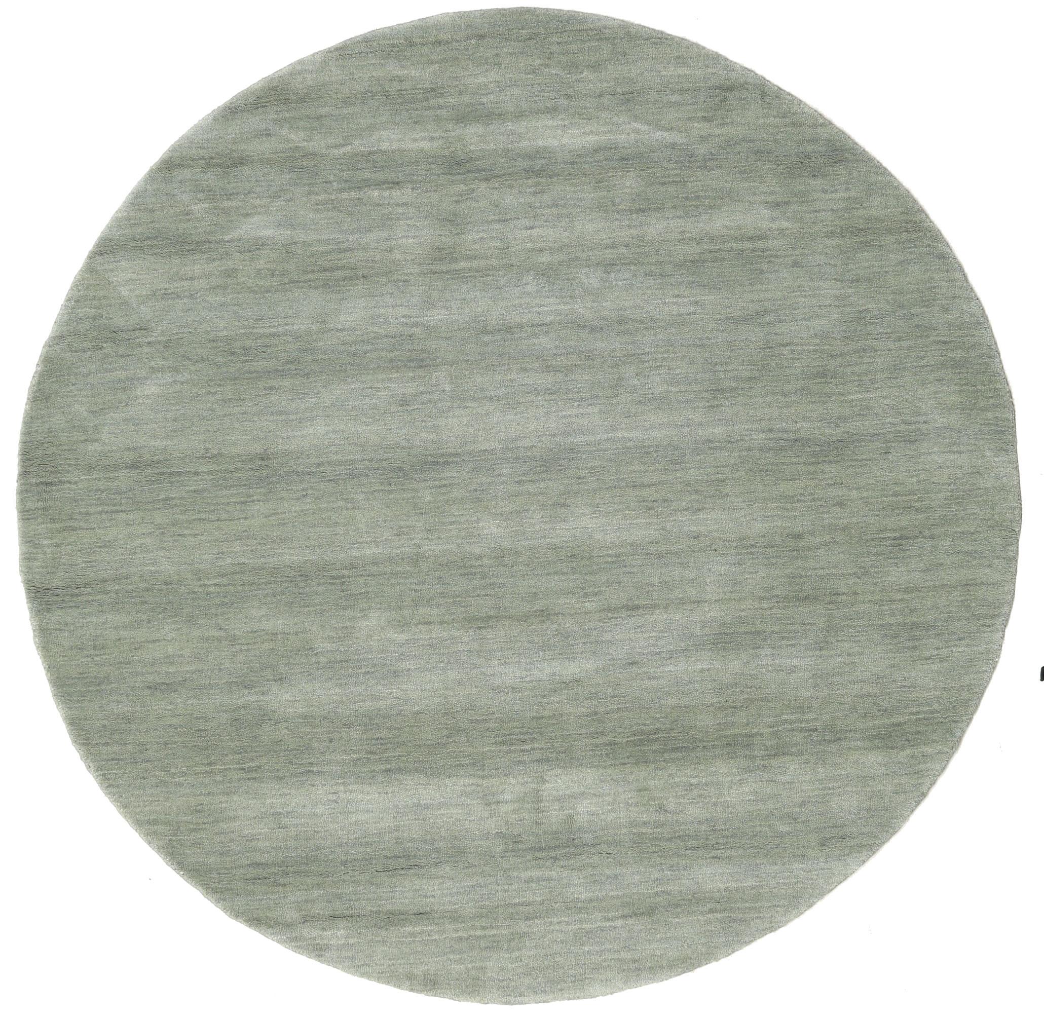 Rugvista premium - Handloom - Light Green, Round Ø 150 cm Wool Rug ...
