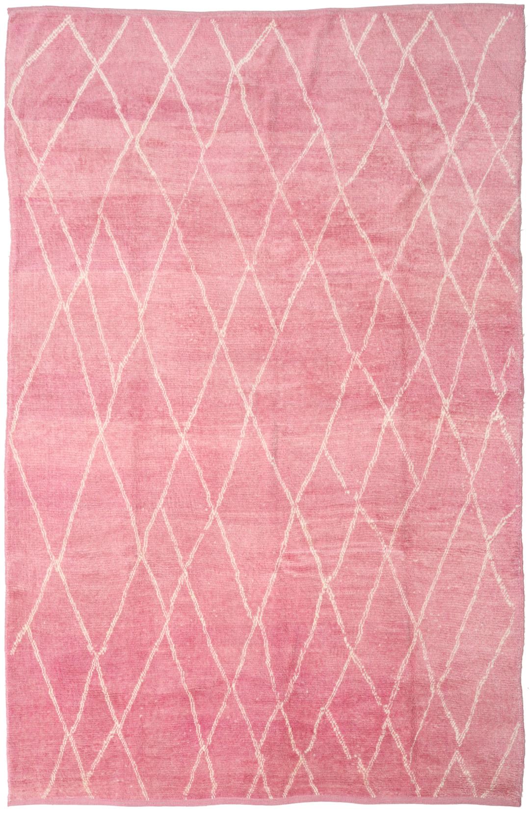 Handknotted Berber Shaggy - Lichtroze / Rood - 273 x 415 cm