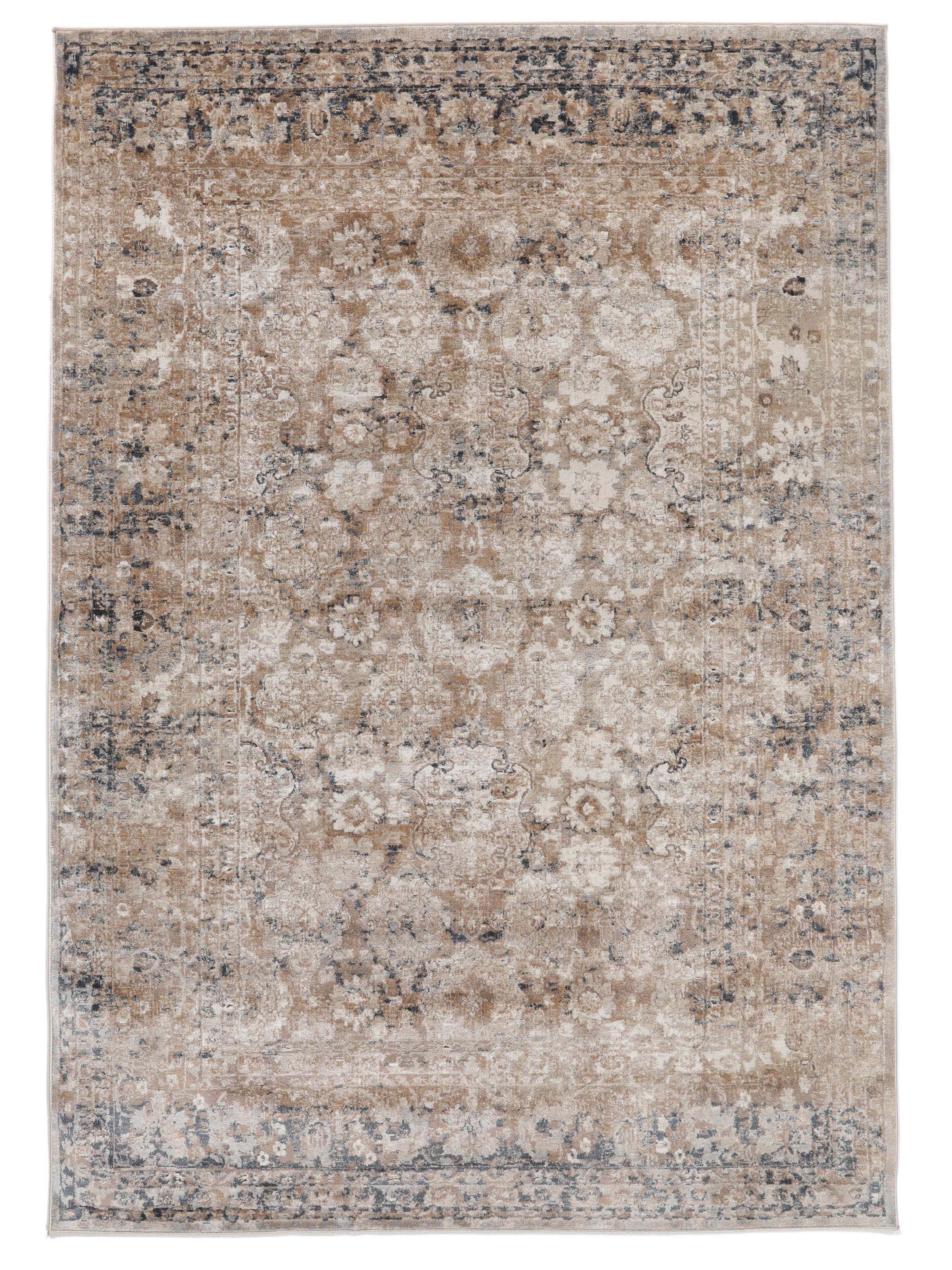 Core - Ziegler Manhattan - Beige / Lichtblauw, Rond 200 Cm Rond Beige Lichtblauw Vloerkleed Rvd10232