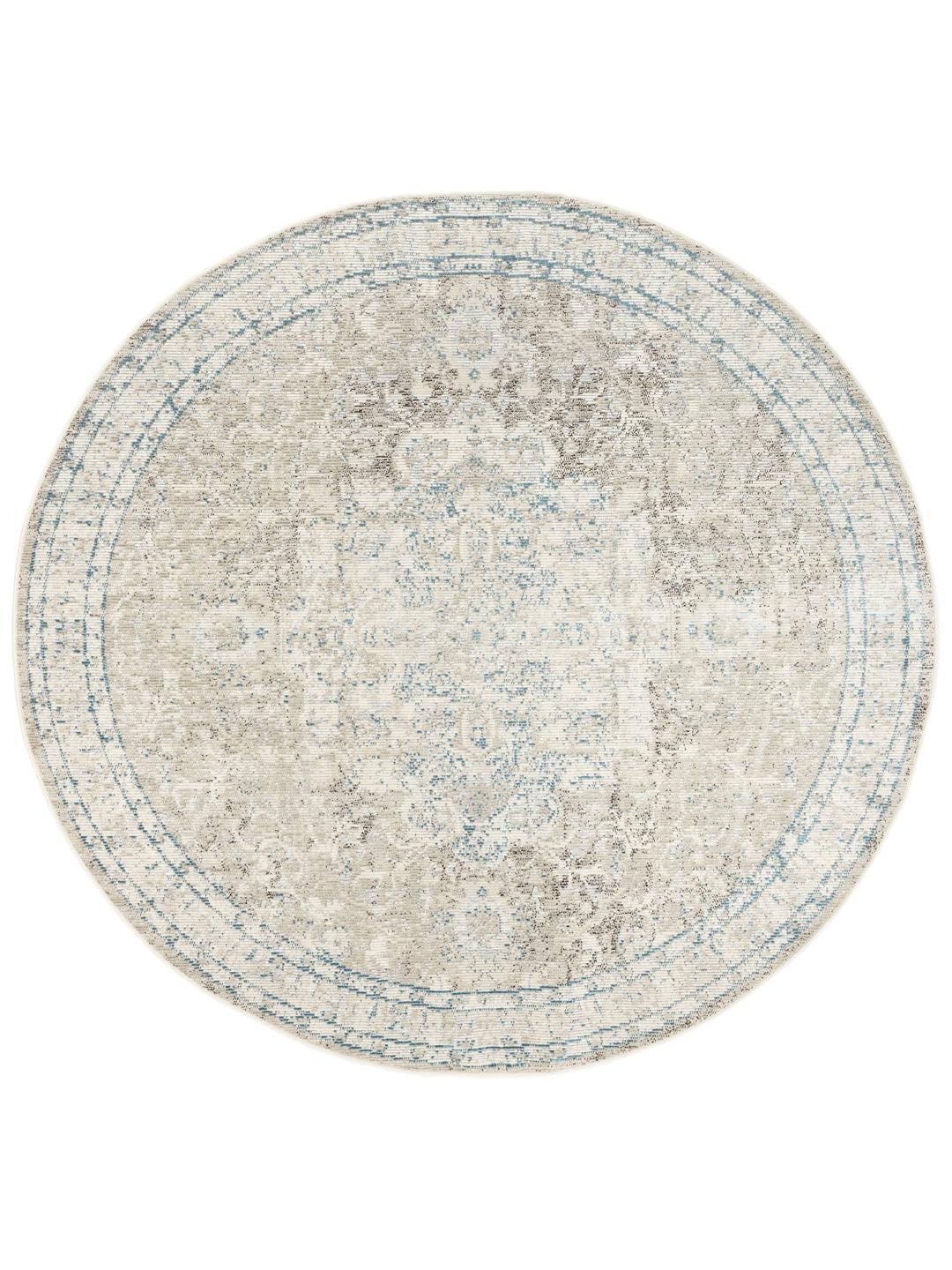 Rugvista essential - Nadia - Cream White / Greige, Round Ø 200 cm Rug ...