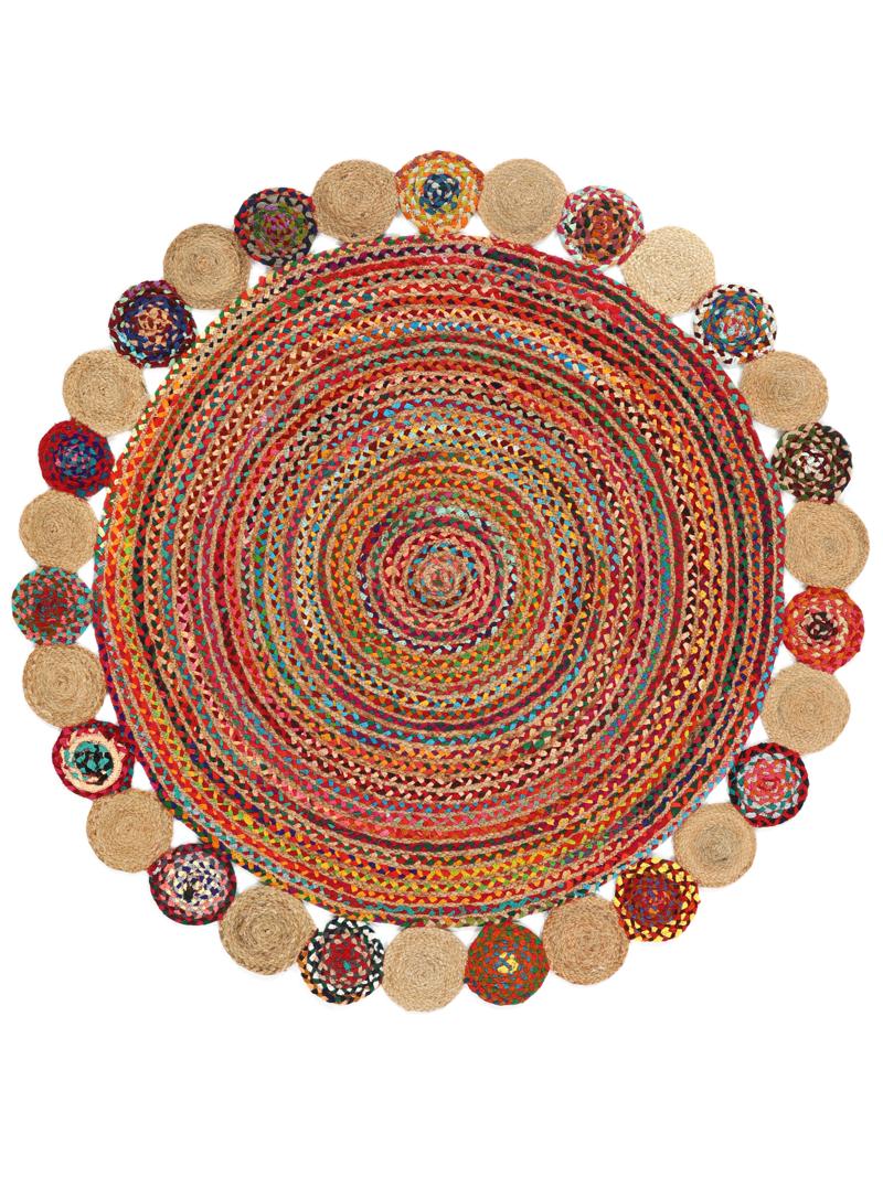 Solana Dot Jute - Beige / Multicolor
