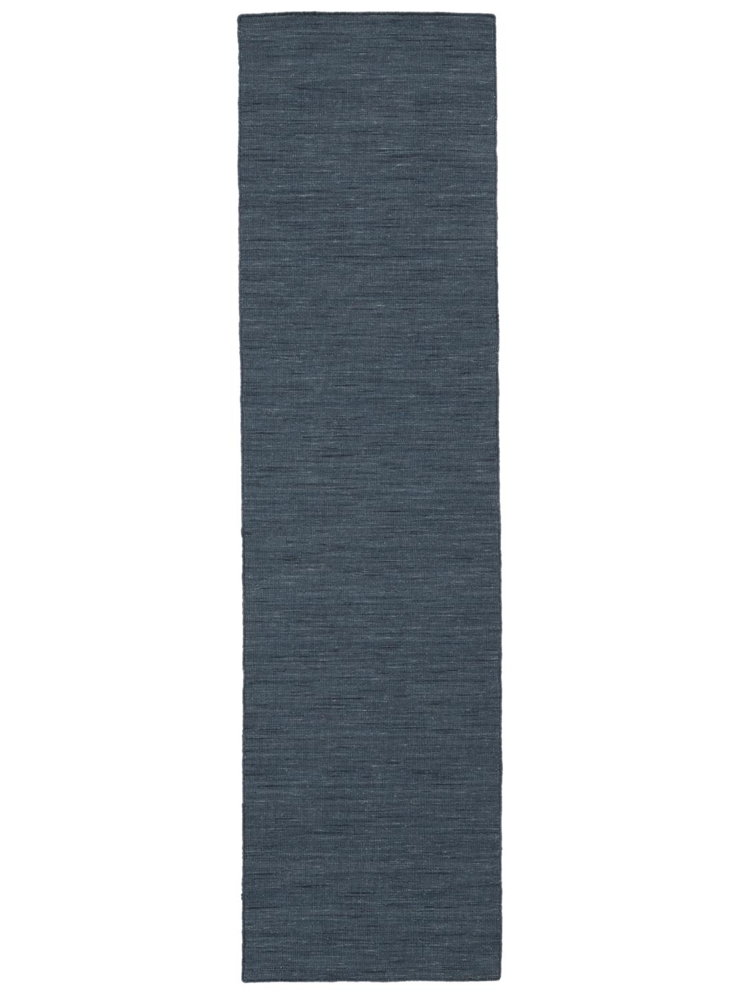 donkerblauw kleed als loper