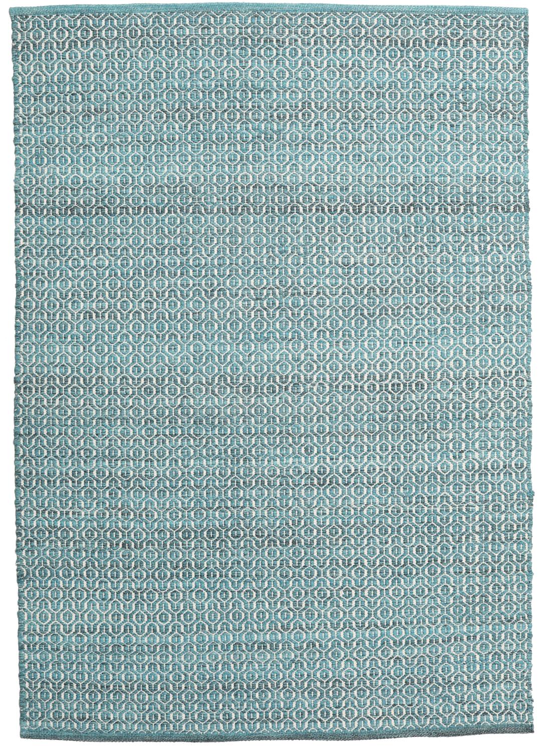 Alva - Turquoise / White - 140 x 200 cm