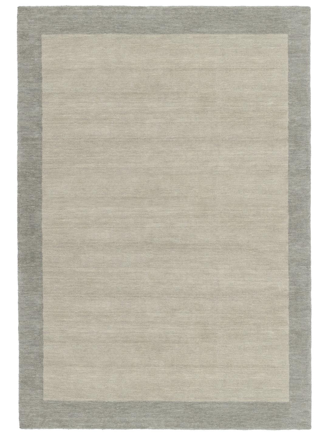 Handloom Frame-tæppe i greige og lysegrå