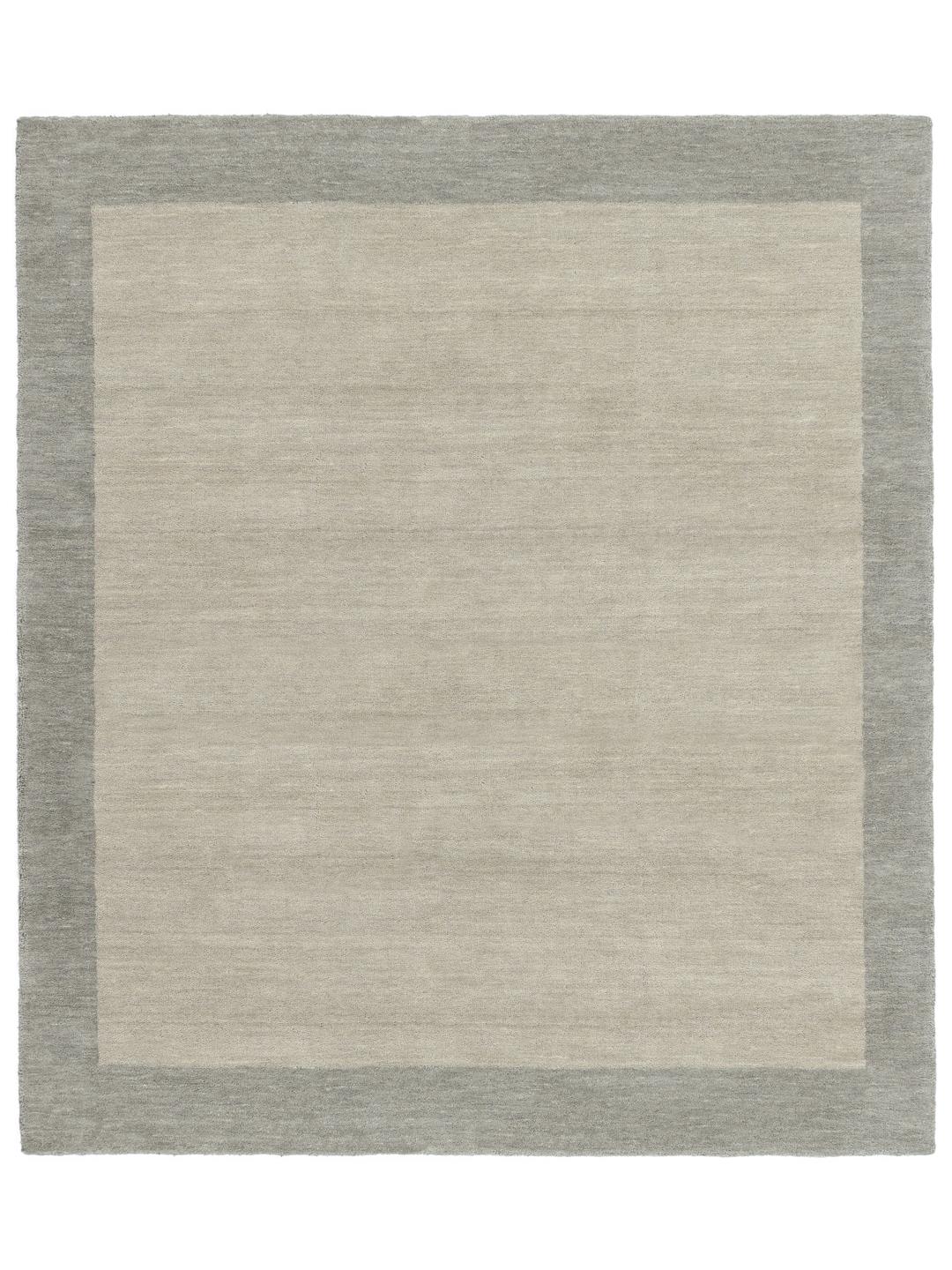 Handloom Frame-tæppe i greige og lysegrå