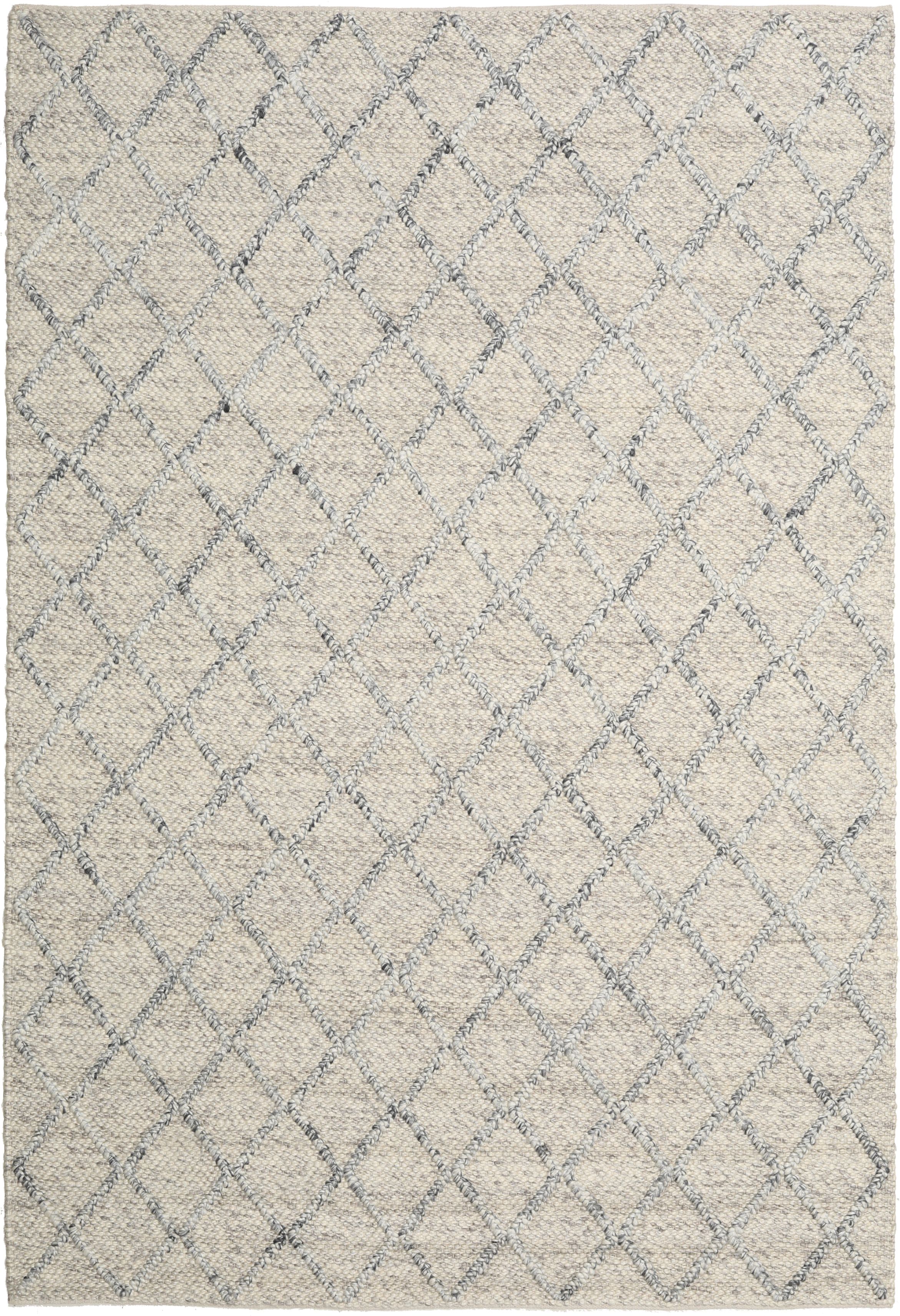 Tappeto 140x70 cm in cotone grigio a righe
