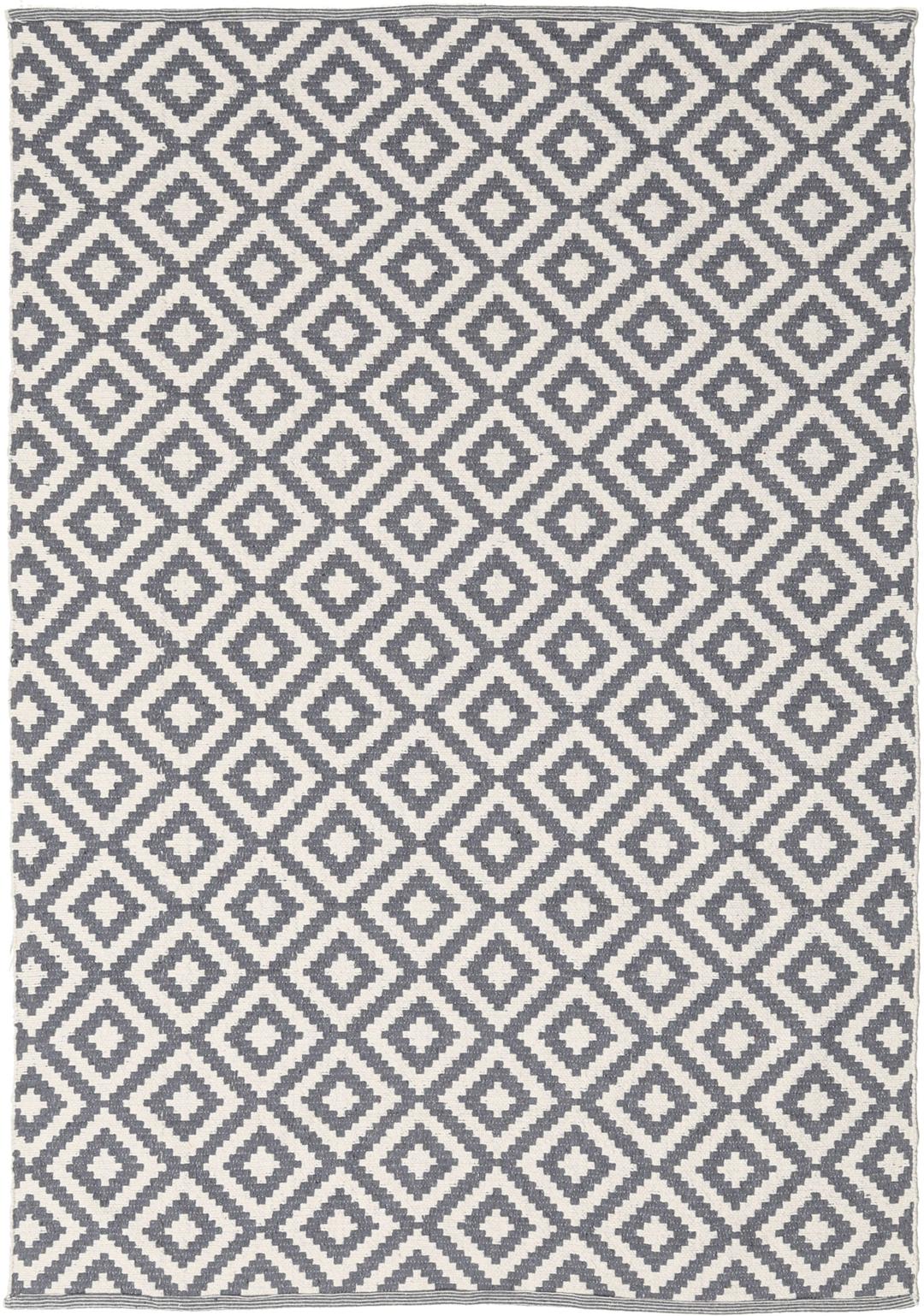 Torun Rug Rugvista core - Torun - グレー / ホワイト 140 x 200 cm 綿 ラグ - Rugvista