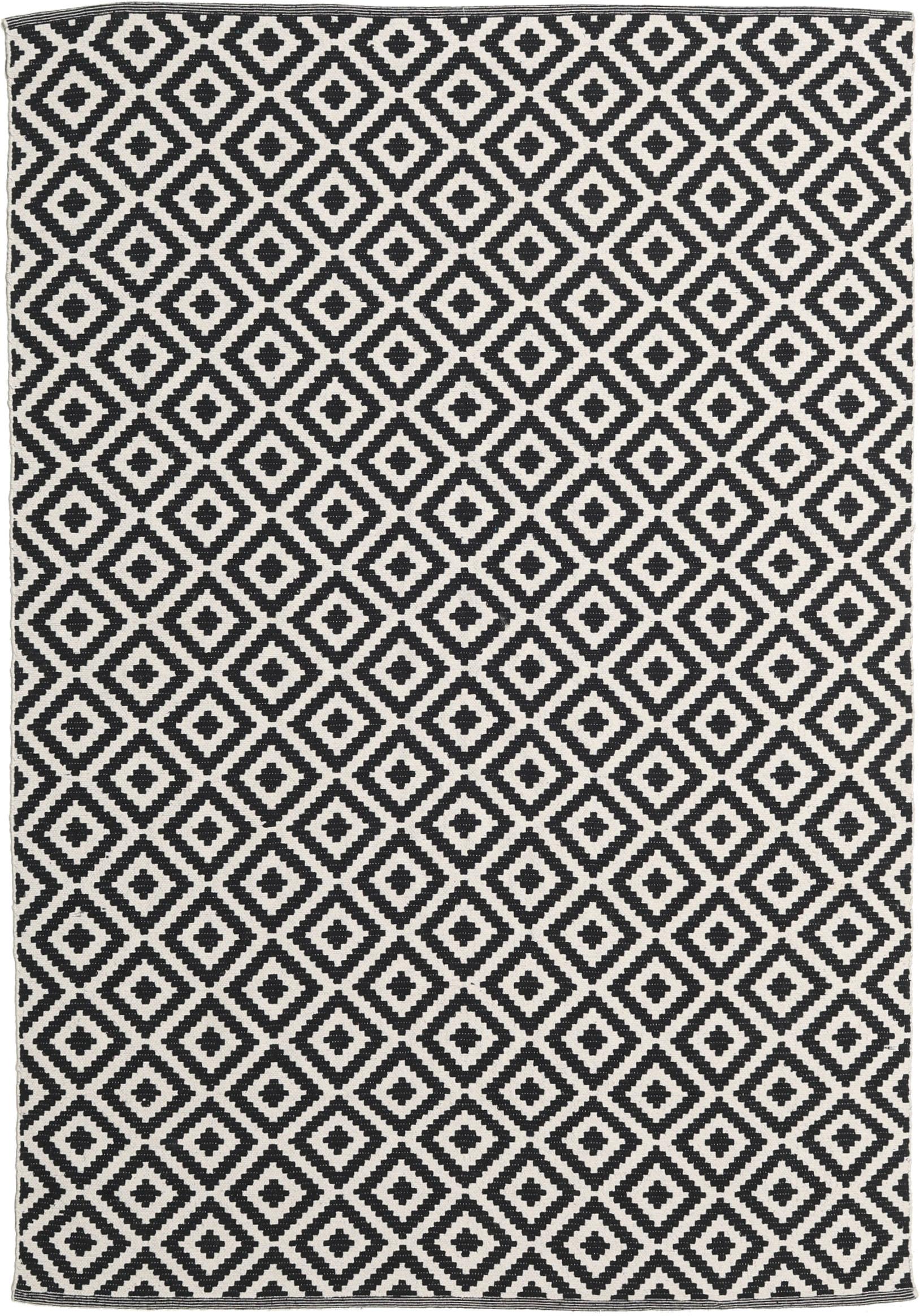 Torun Rug Rugvista core - Torun - Black / White 170 x 240 cm Cotton Rug - Rugvista