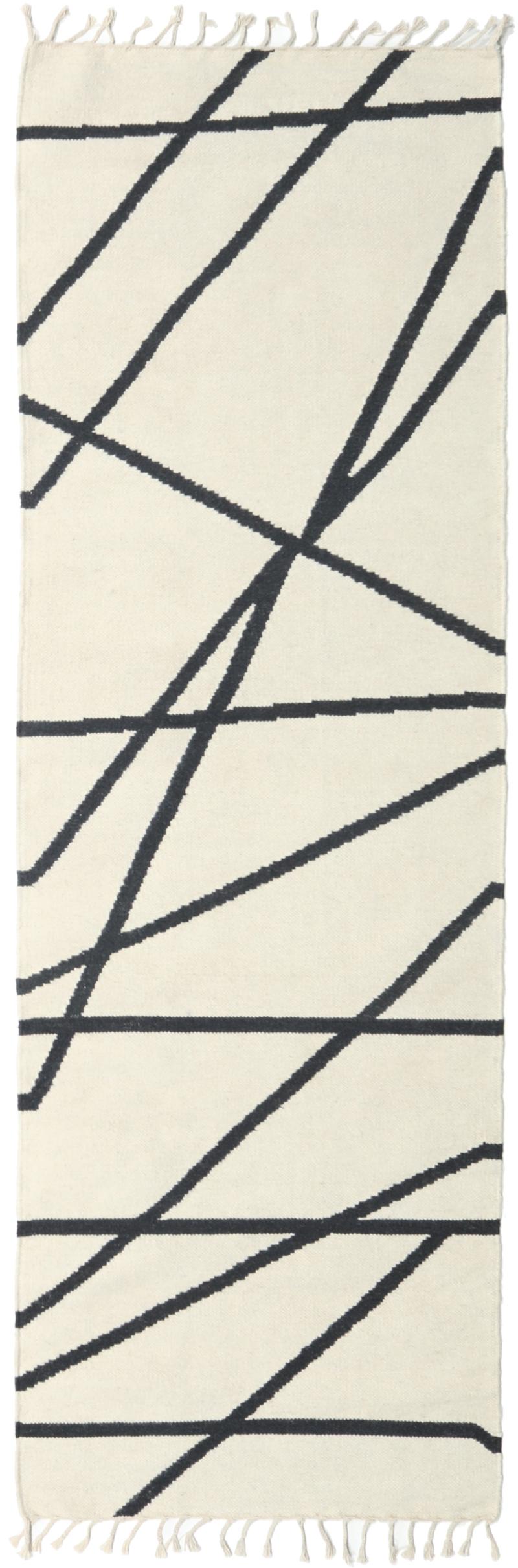 Cross Lines - Gebroken wit / Zwart