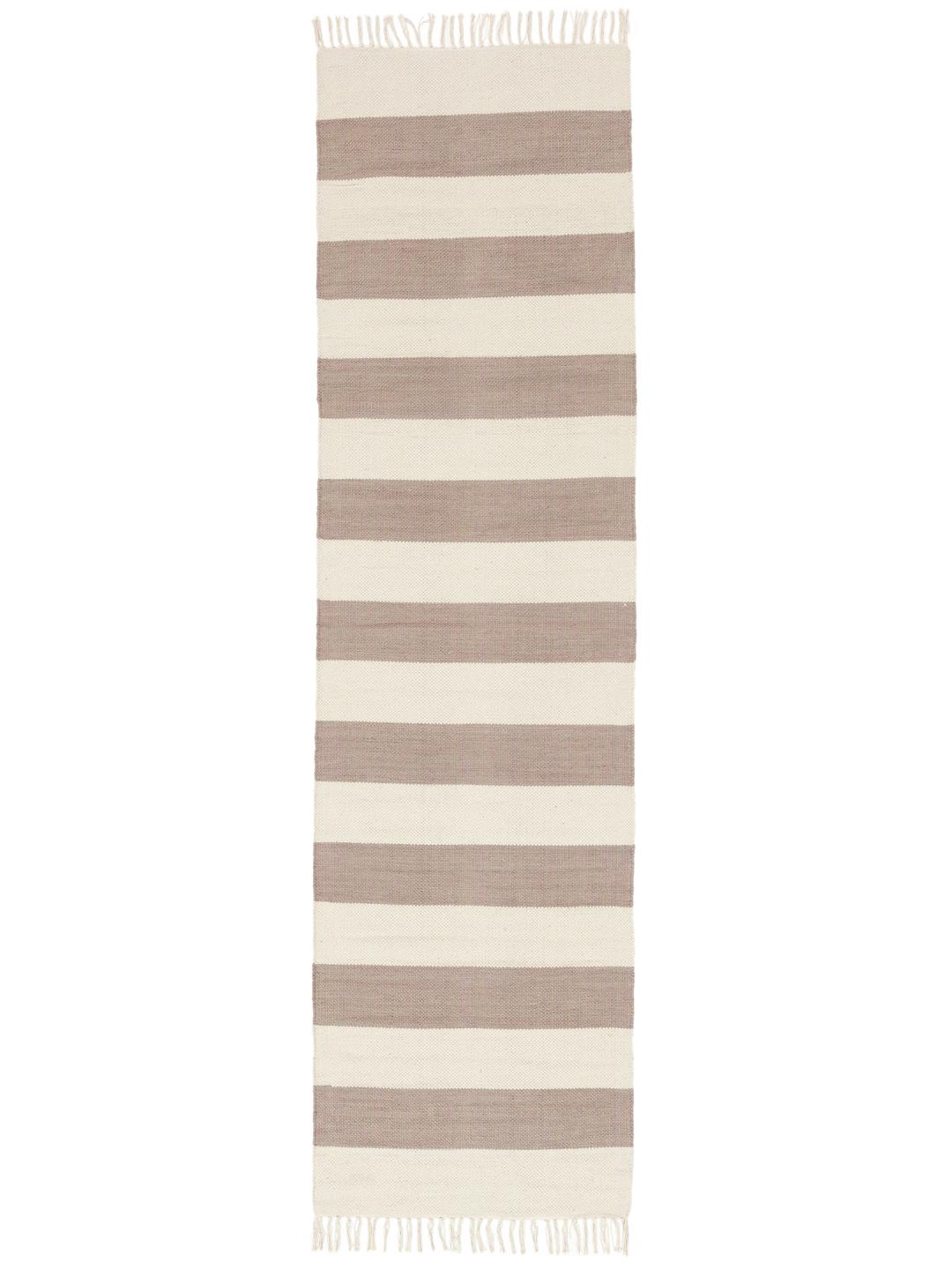 Cotton stripe brun løber - Rugvista