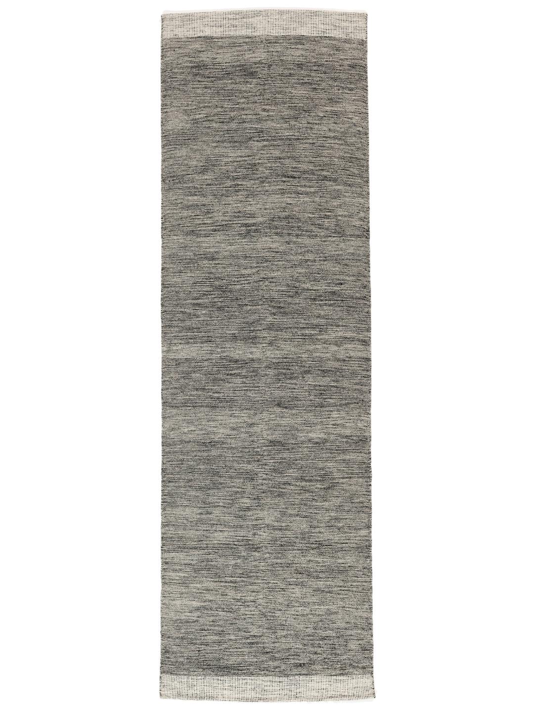 Tapis de couloir gris foncé tissé à la main