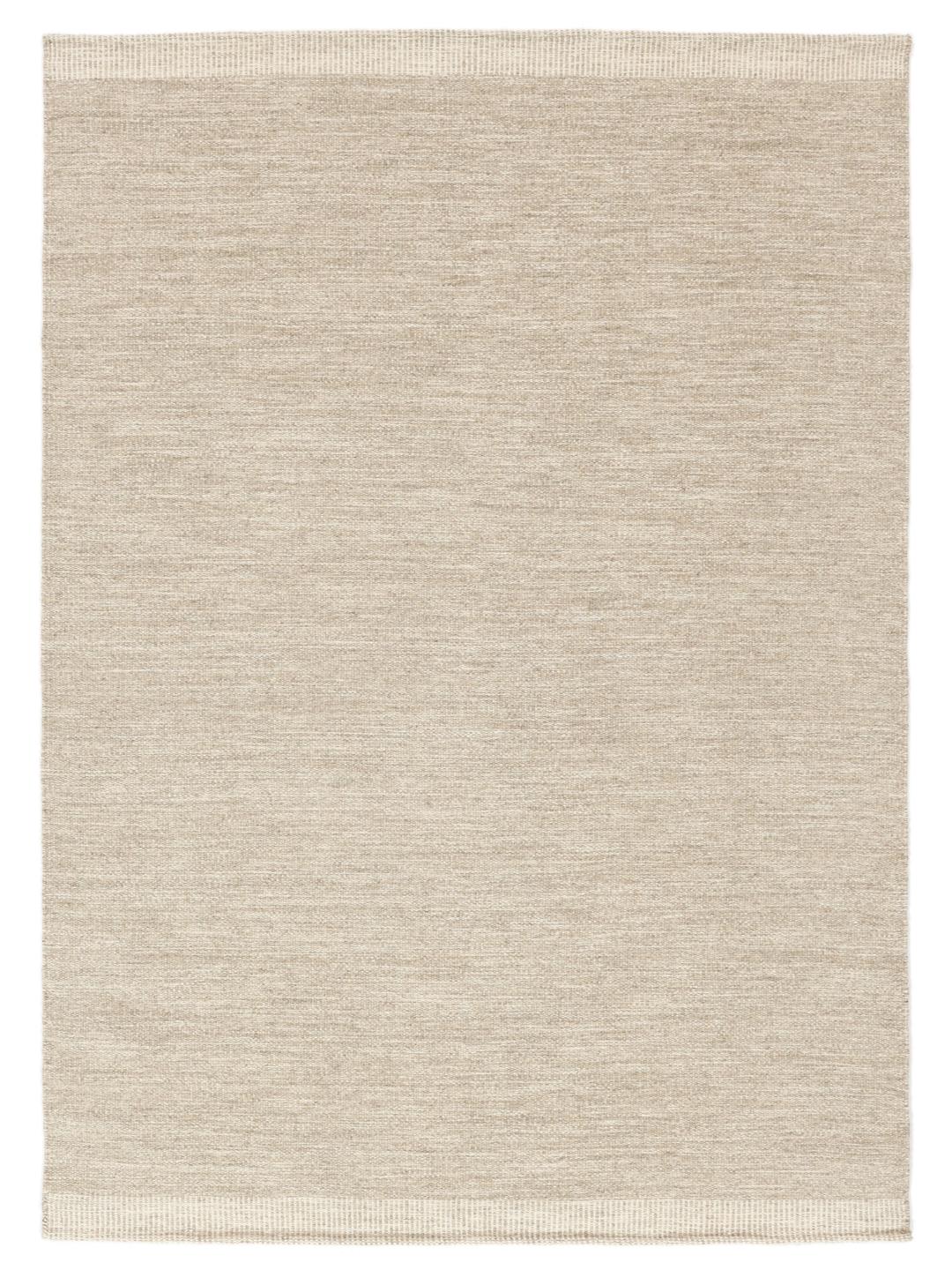 Beige tæppe med en tekstureret uldfinish