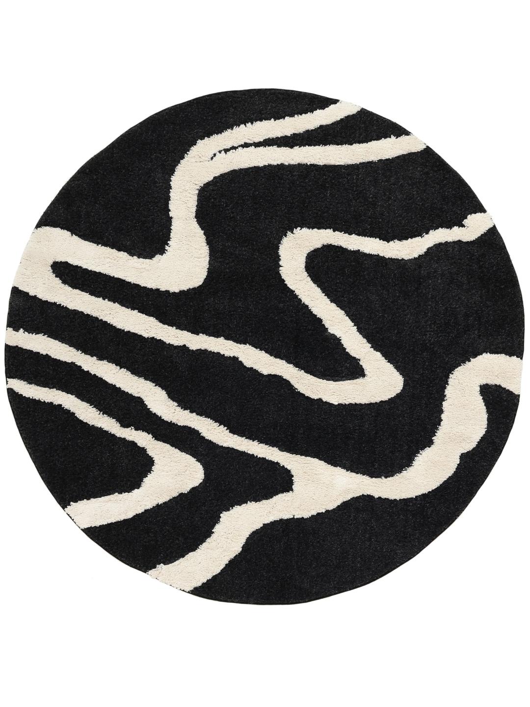 Ginori - Noir / Blanc écru - Ø 240 cm