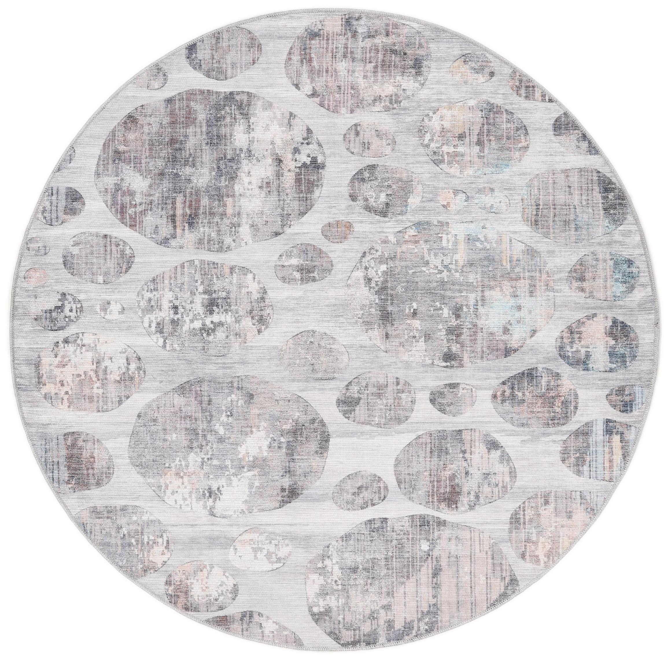 Rugvista essential - Adele Modern - Grey / Beige, Round Ø 160 cm Cotton ...