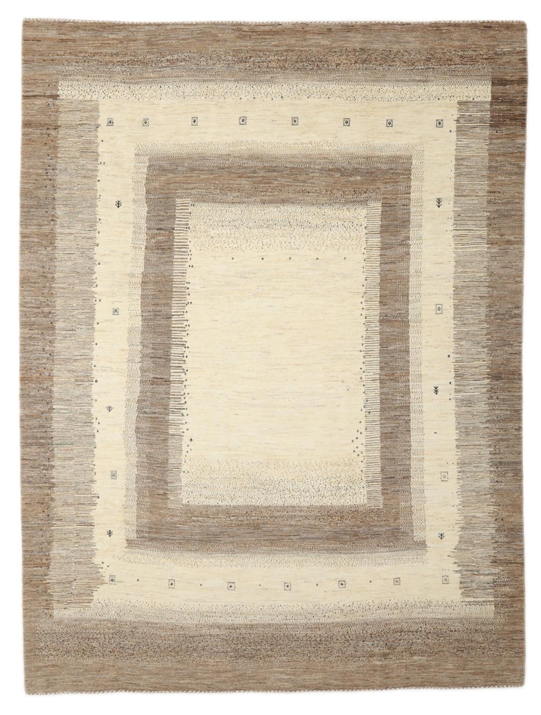 Hand-knotted Loribaft Fine rug from the Middle East in beige and brown tones