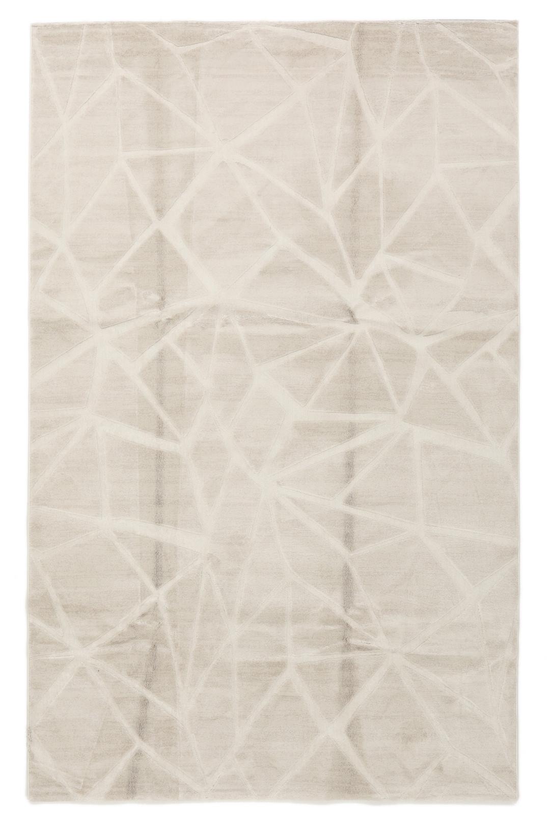Modern geometric rug in beige tones