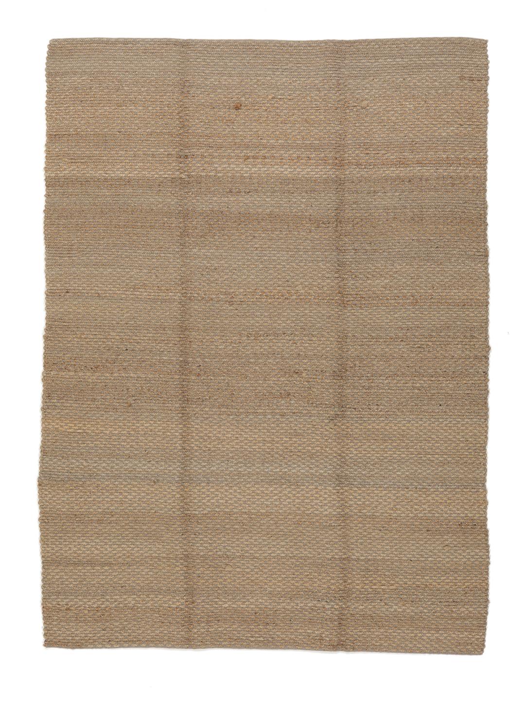 Håndvevd beige juteteppe fra India