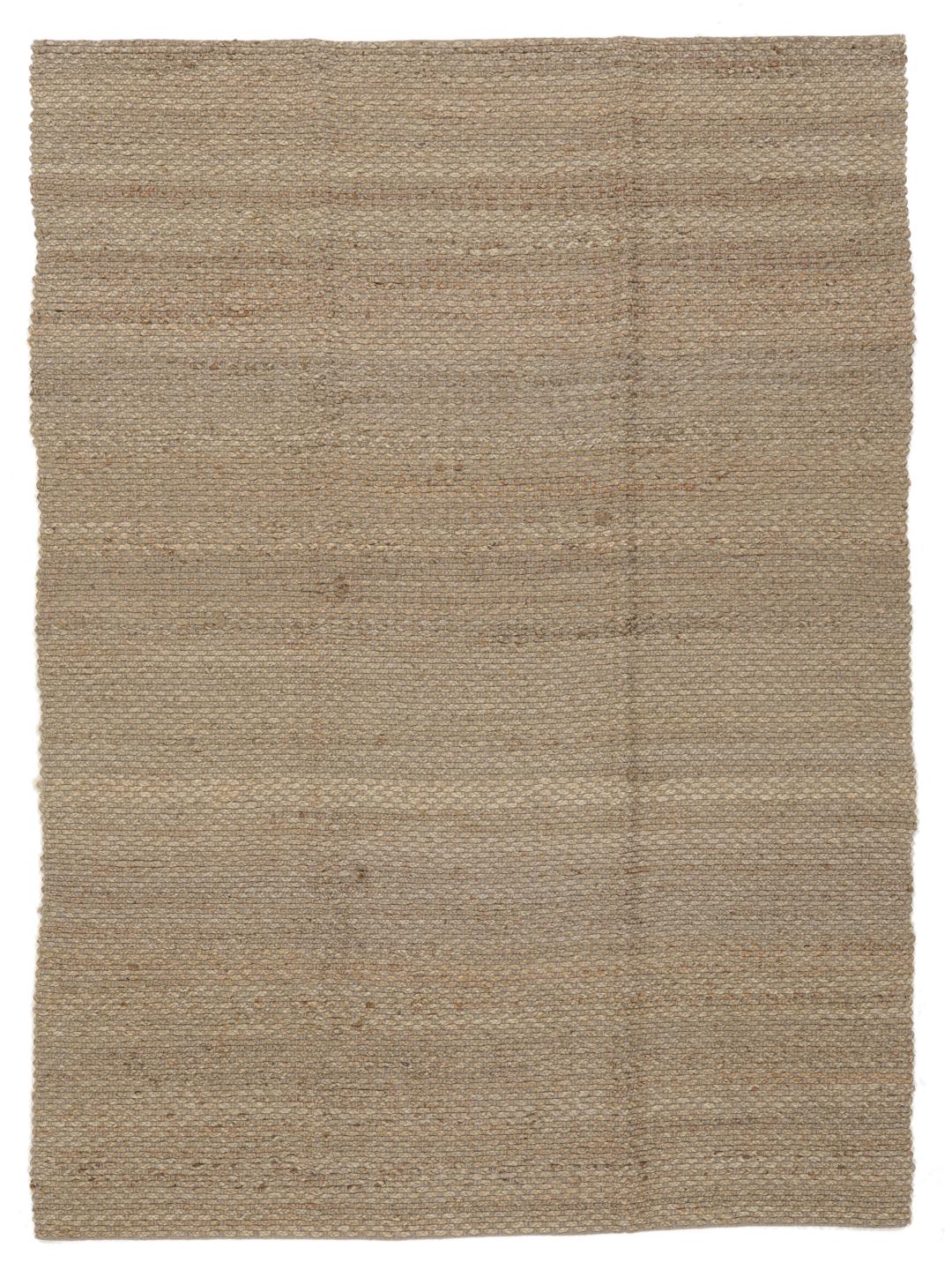 Handgeweven jute tapijt uit India in een natuurlijke beige tint
