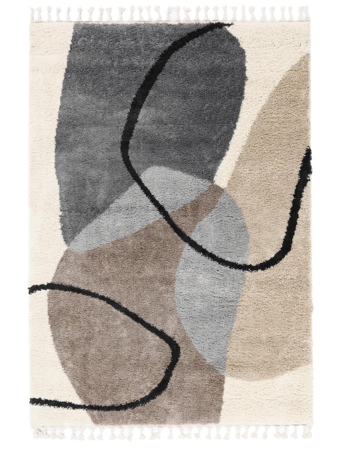 
    Bowie fringes - Grey / Beige - 200 x 300 cm
  