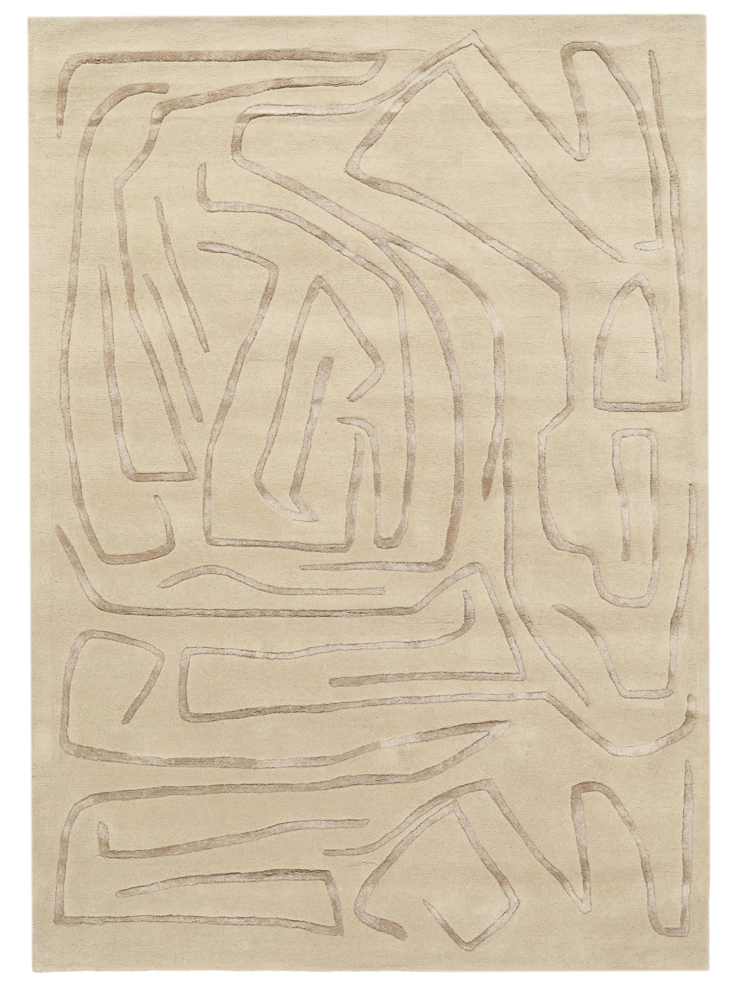 Rugvista core - Traces - Cream Beige / Beige 160 x 230 cm Wool Rug ...