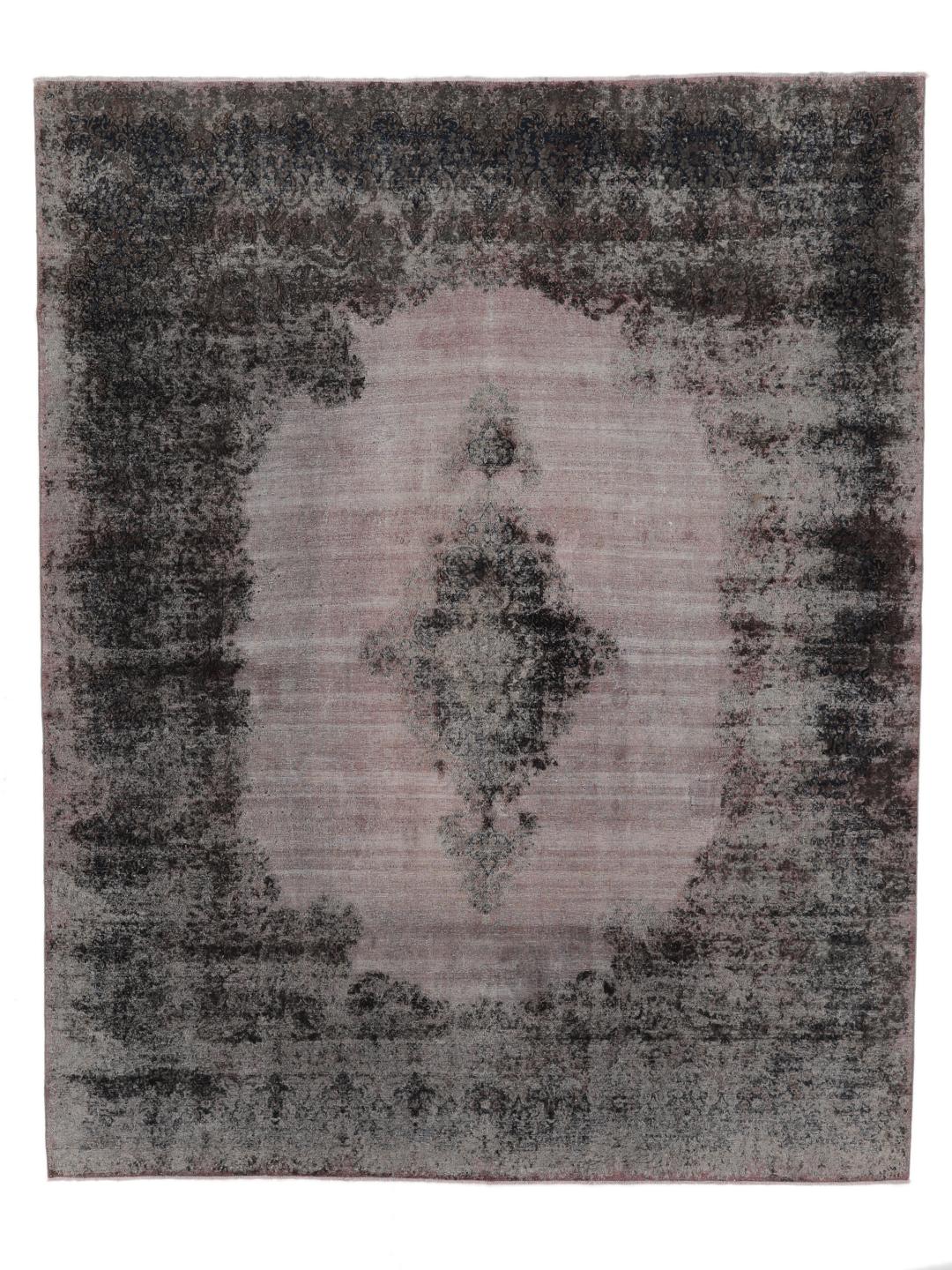 Vintage Heritage håndknyttet tæppe fra Mellemøsten i rosa og mørke toner