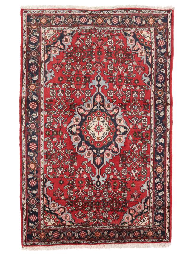 Tapis Persan Bidjar Schöner Wohnen – 135x105cm, Laine Rouge, Design Traditionnel Neuf