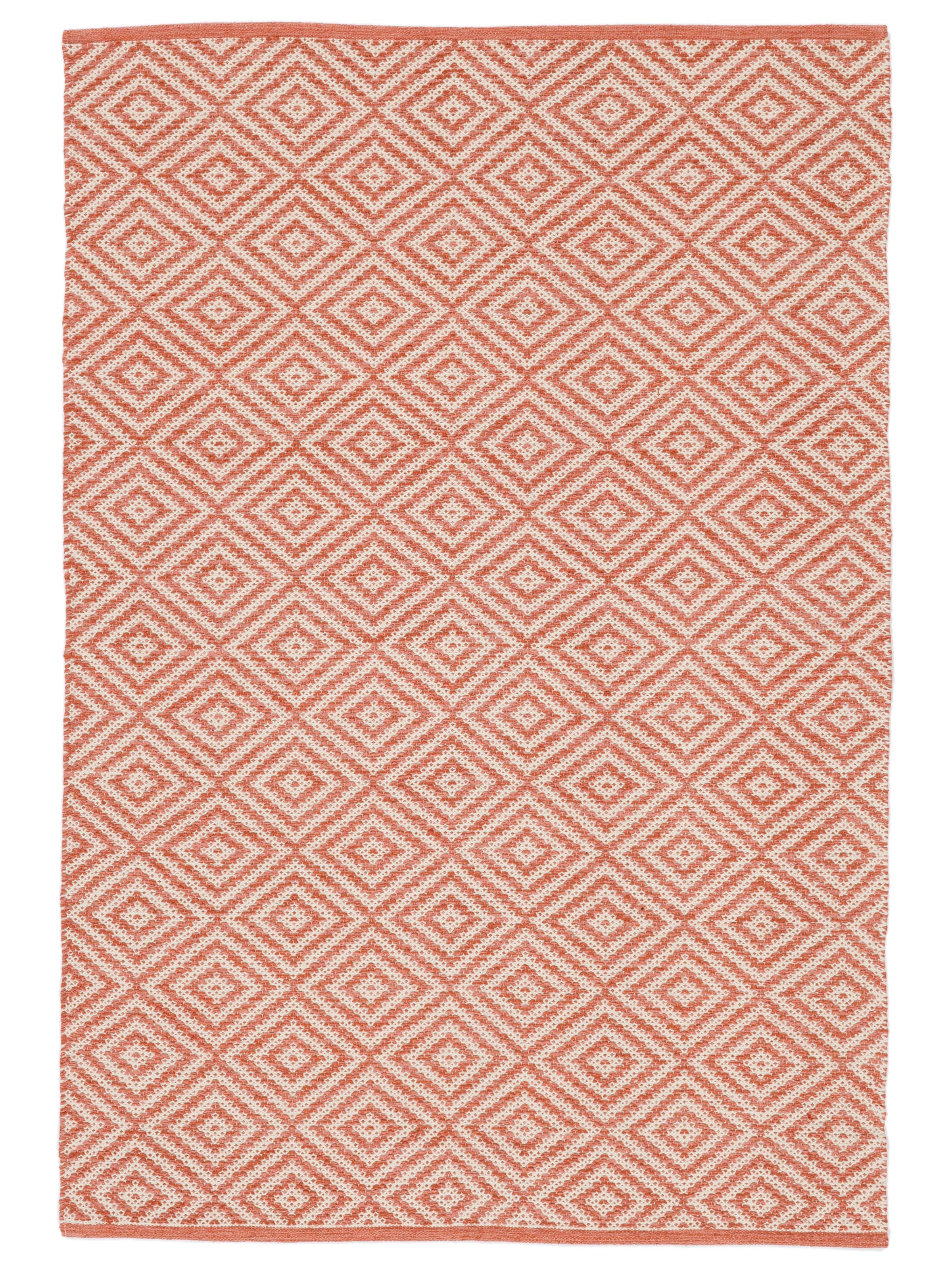 Rugvista Essential Solveig Coral Red / White 140 x 200 cm Cotton