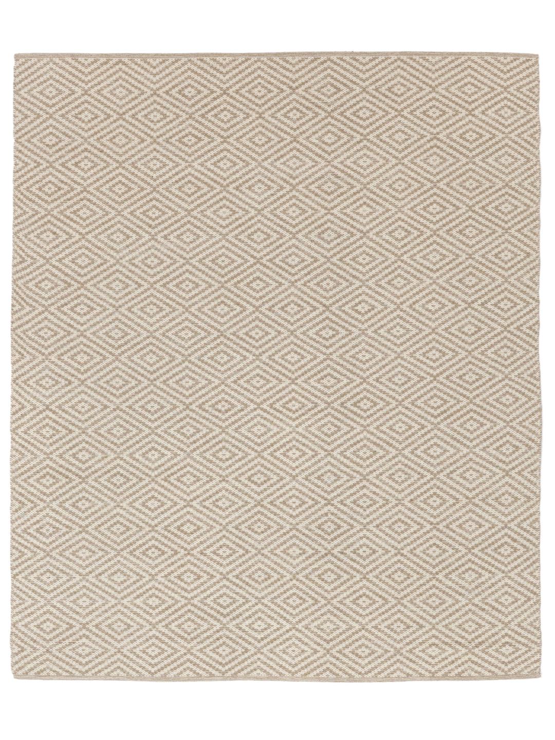 Beige matta med vävd bomullstextur