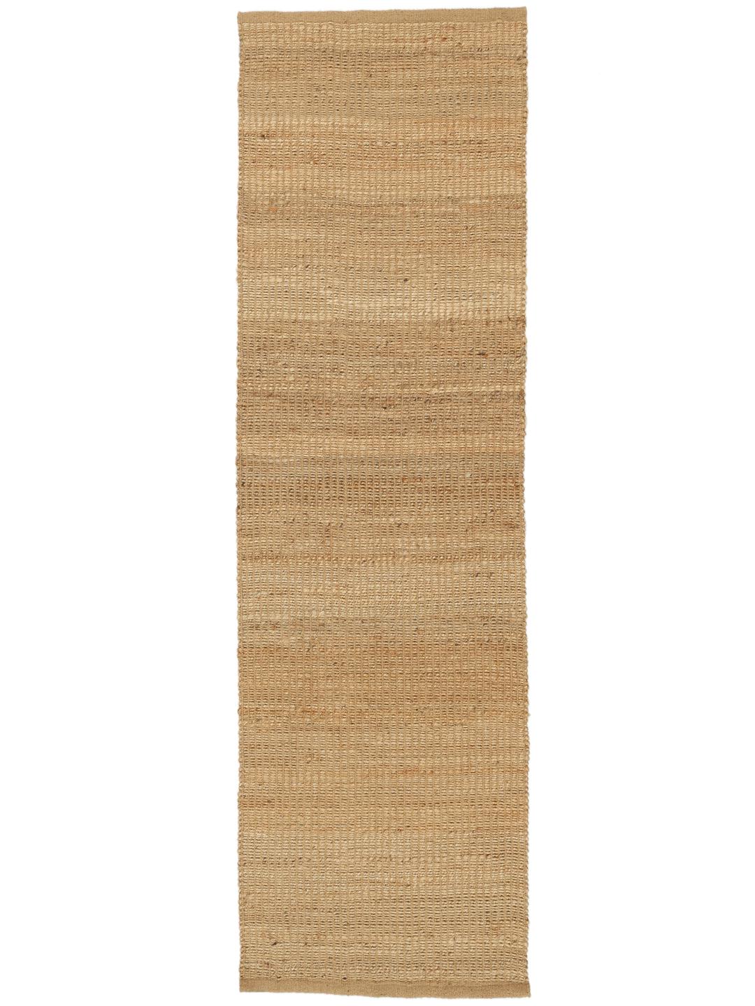 Tapis de couloir beige avec une texture tissée naturelle