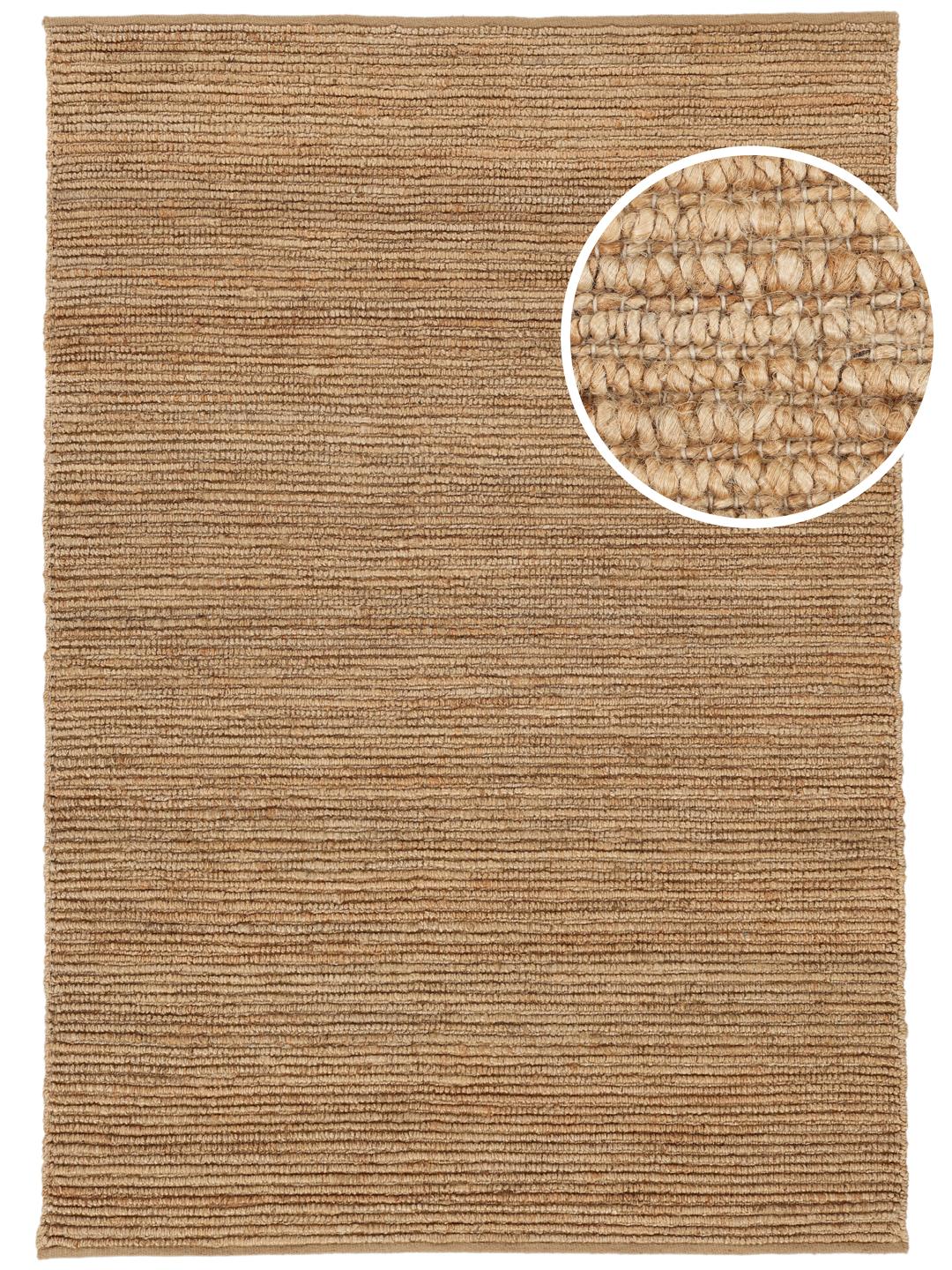 Beige tæppe med en ribbet tekstur