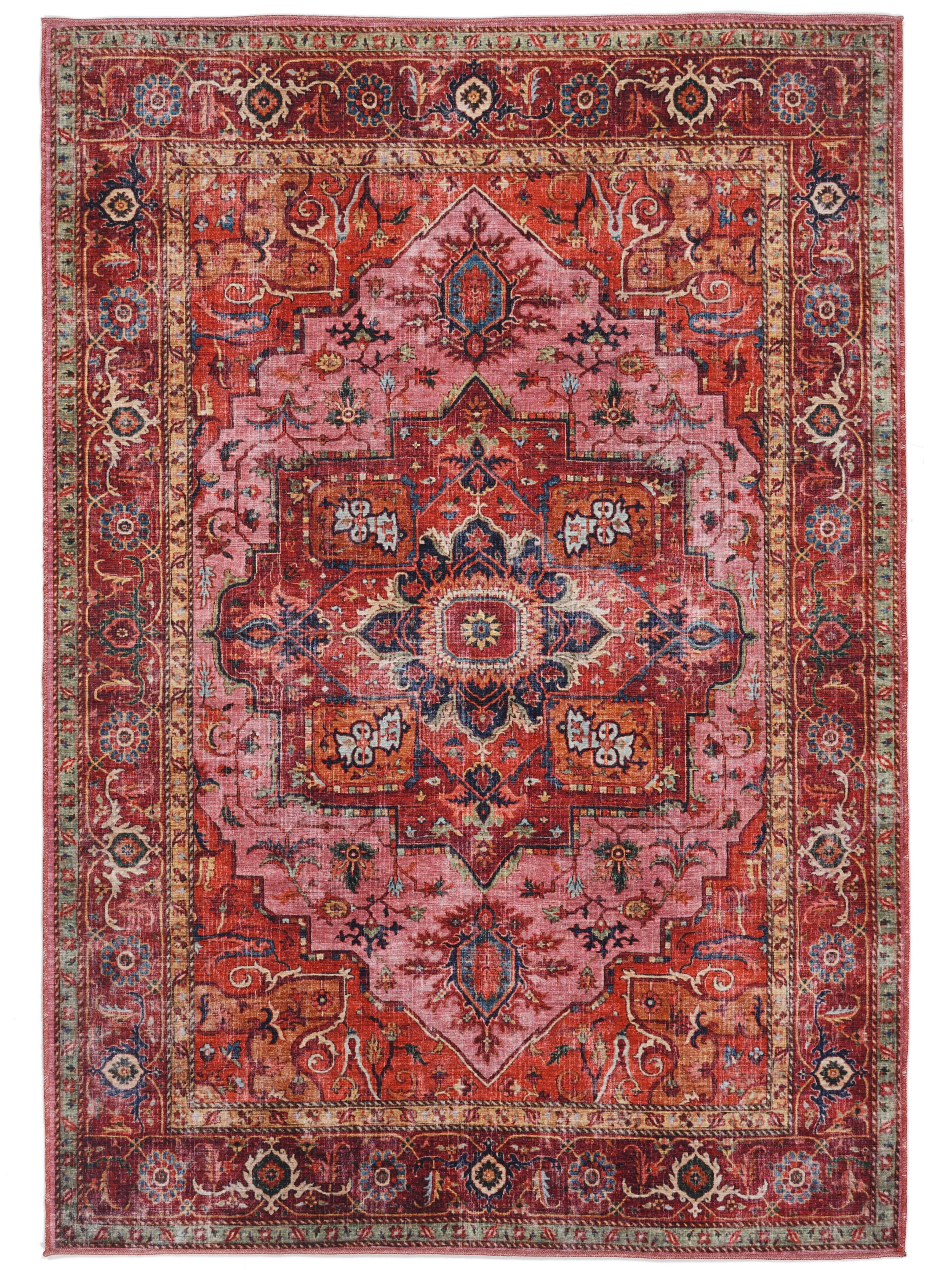 Vivid Color Rug, Turkish Rug, 5.3x7.3 feet, Oriental Rug, Area Rug, Antique Rug, Wall Decorative Rug, outlet Organic Rug, Red Rug, PR-4548