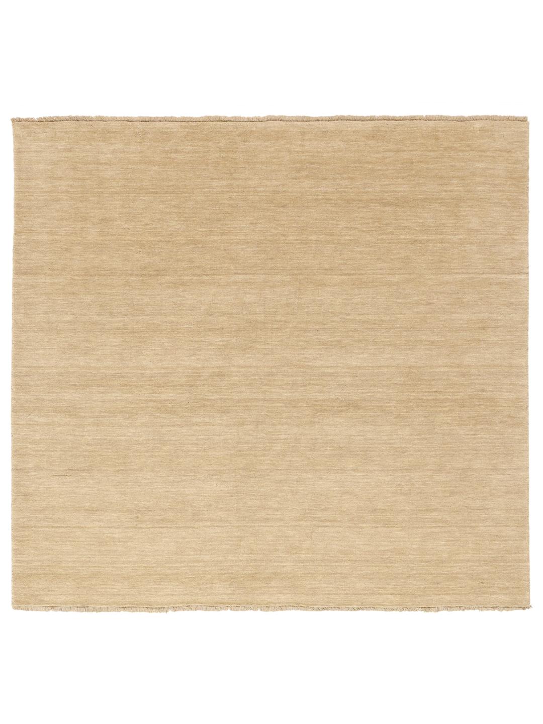 Handloom Fringes beige tæppe med fine frynser