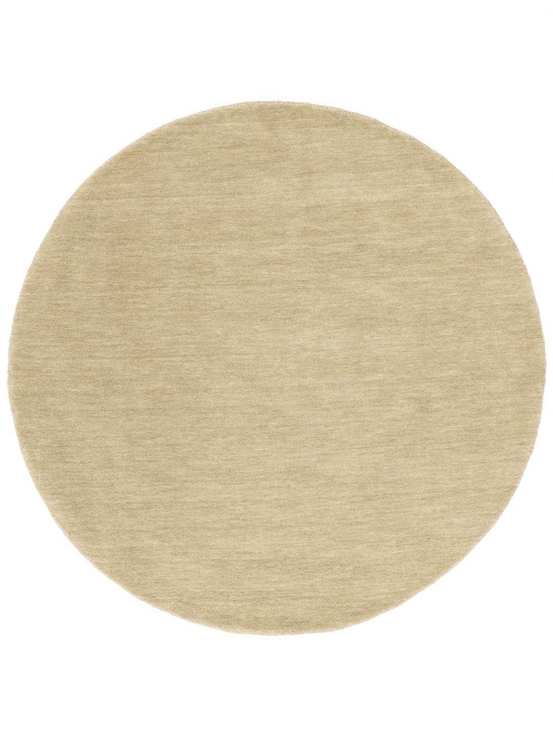 Tapis rond à poils ras beige