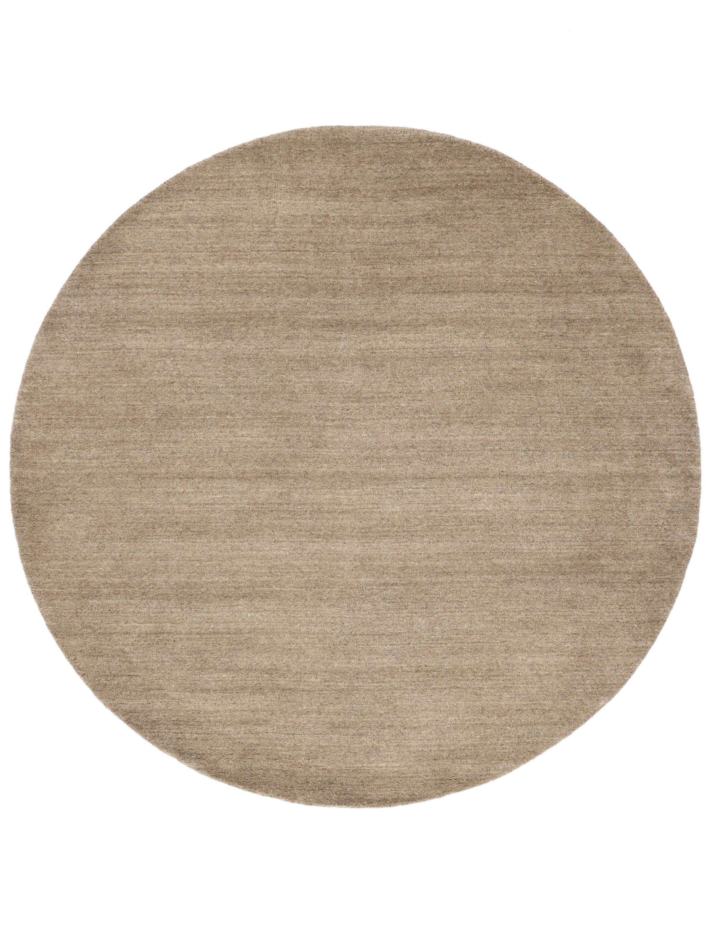 Round Autumn Rug Rugvista core - Autumn Harvest - Light Brown, Round Ø 200 cm Wool Rug ...