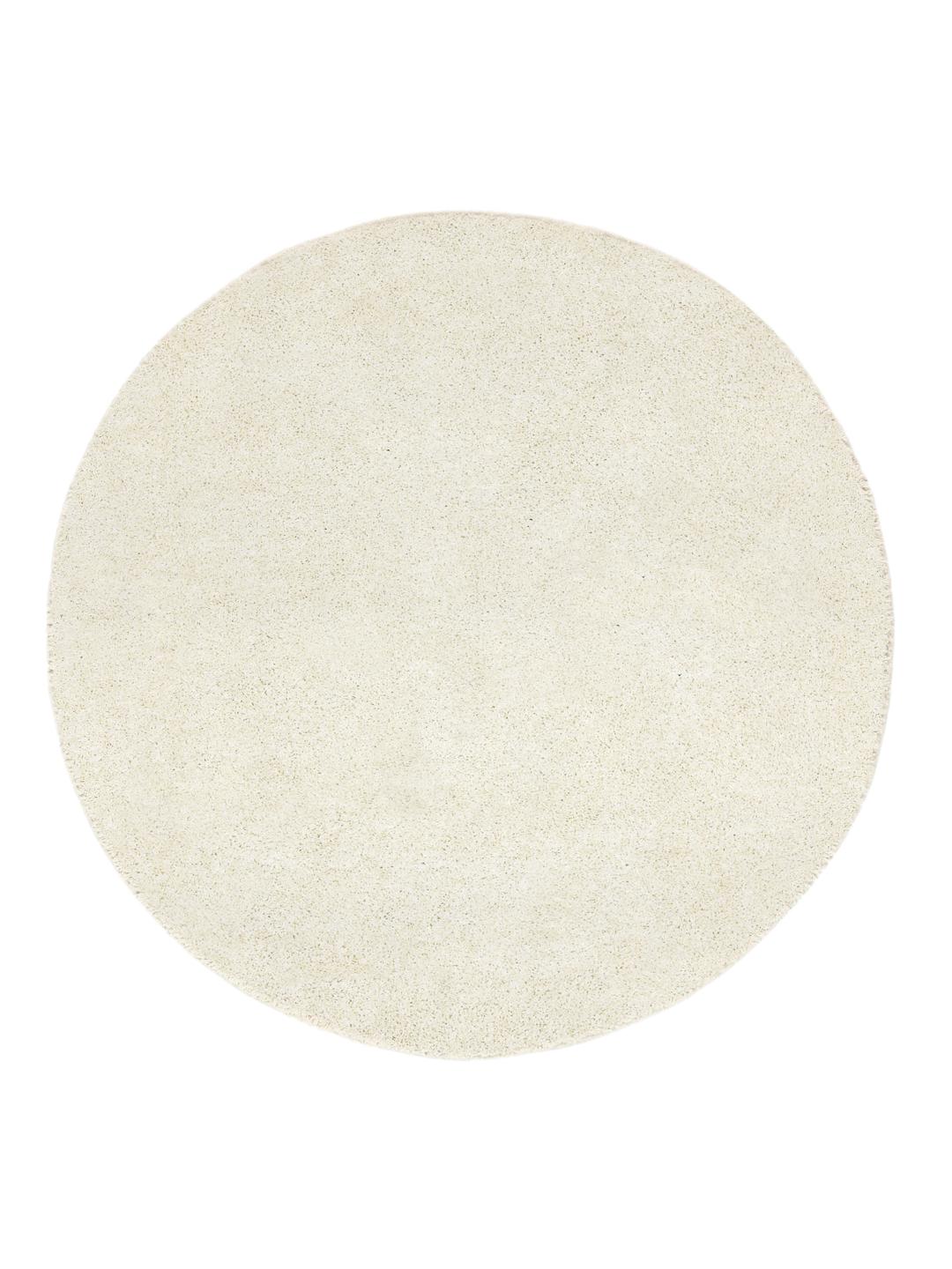 Tapis rond blanc à la texture douce