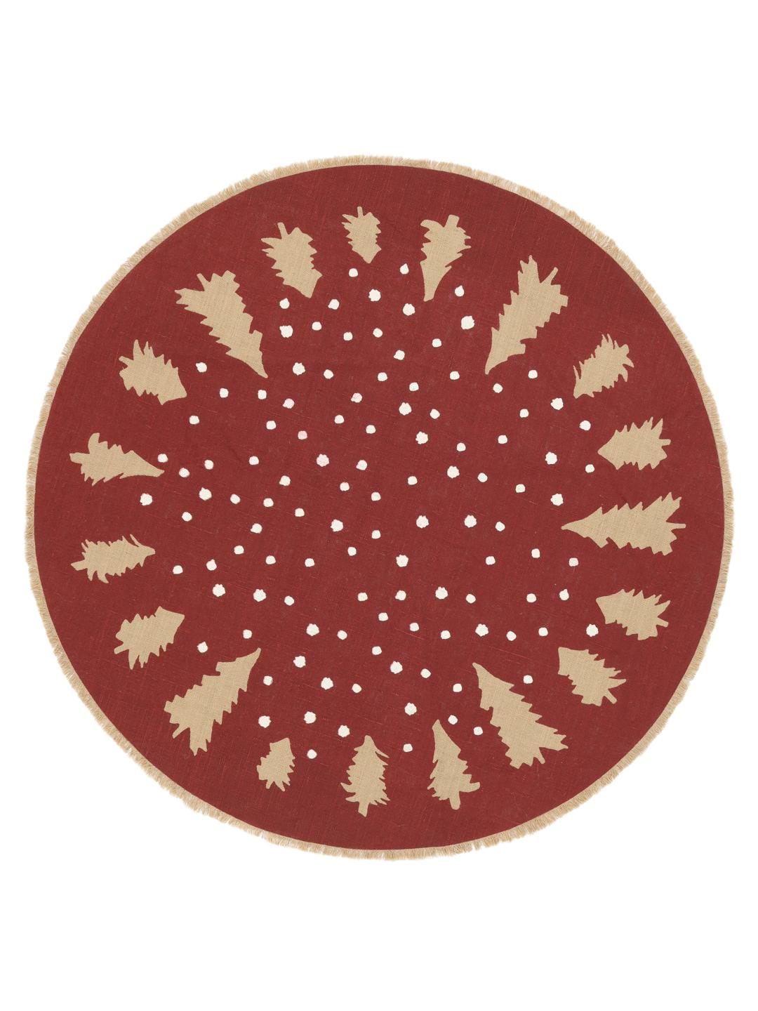 Winterland - Red / Beige - 120 x 120 cm