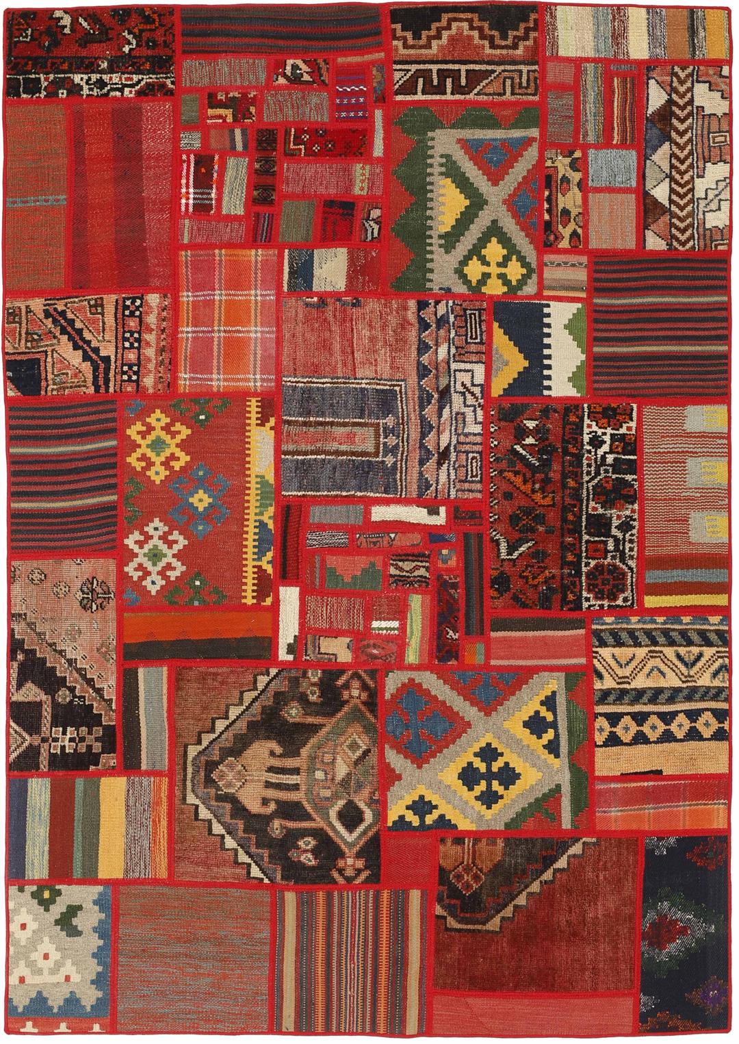 Tapis multicolore du Moyen-Orient tisse a la main