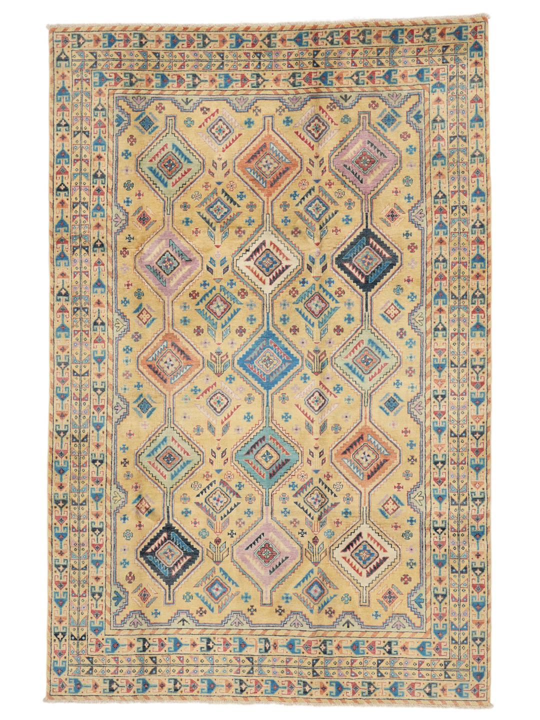 Kazak Fine - Orange / Brown - 201 x 308 cm