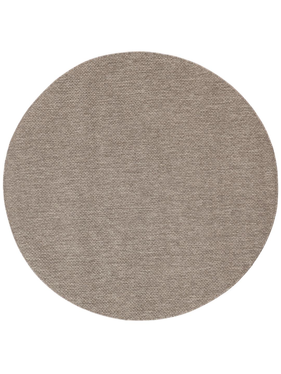 Tapis rond marron