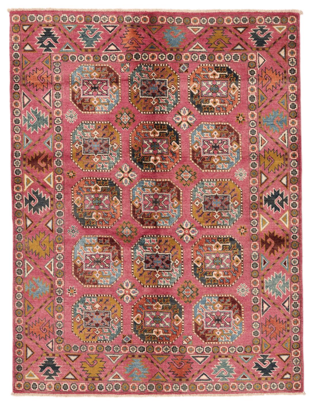 Kazak Fine - Mørkerød / Rød - 151 x 199 cm