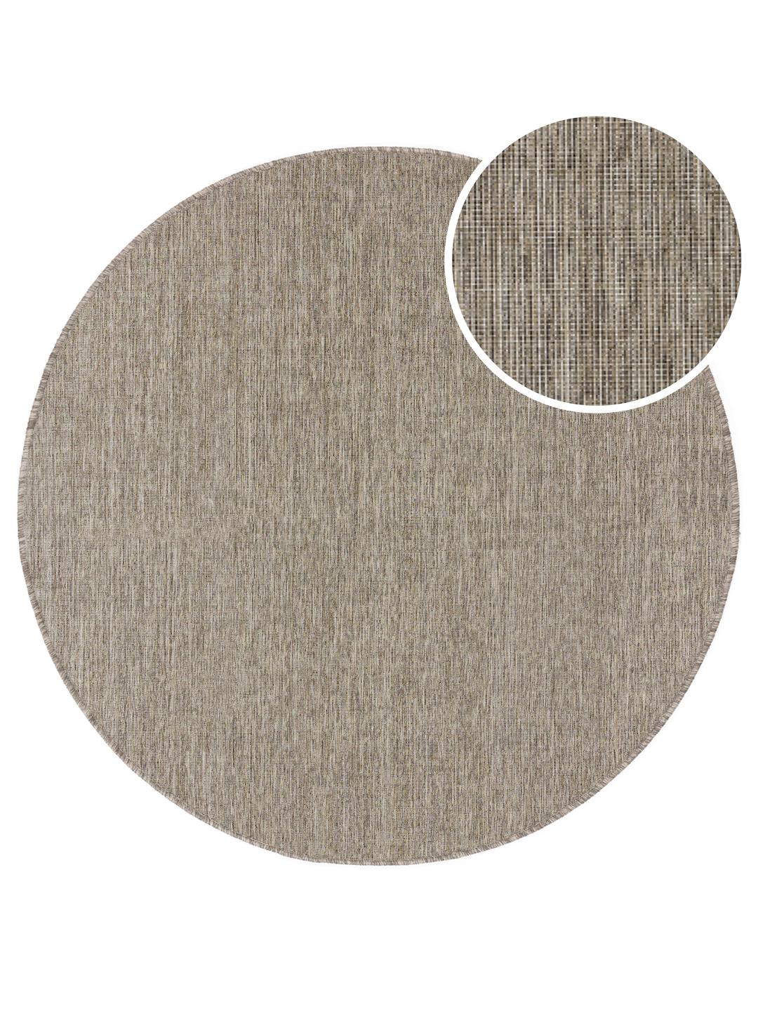 Rundt brunt tæppe