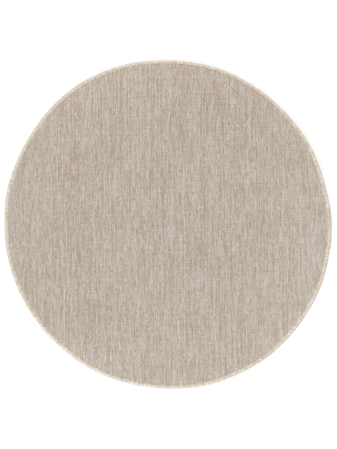 Rond beige tapijt