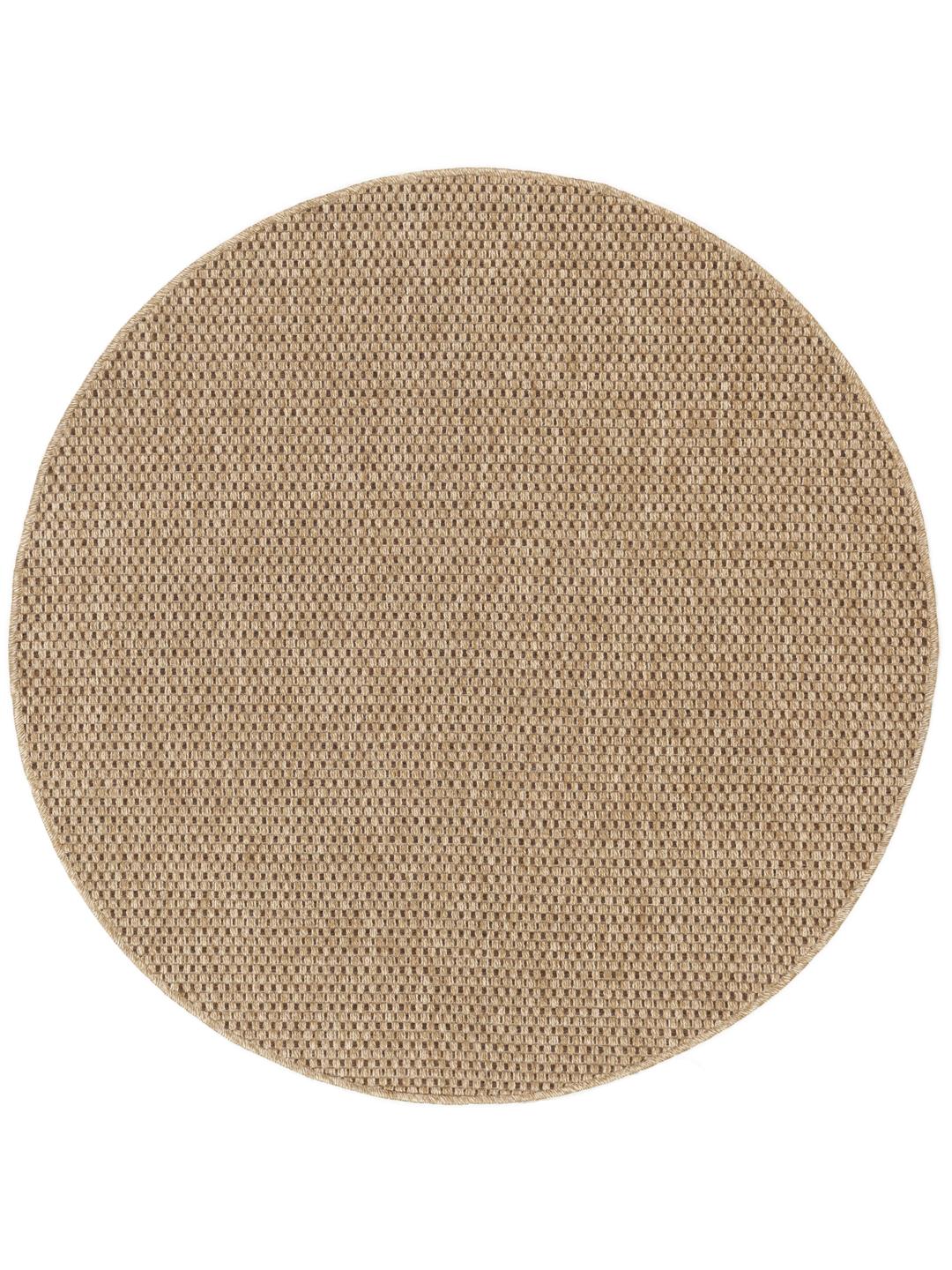 Rond beige vloerkleed
