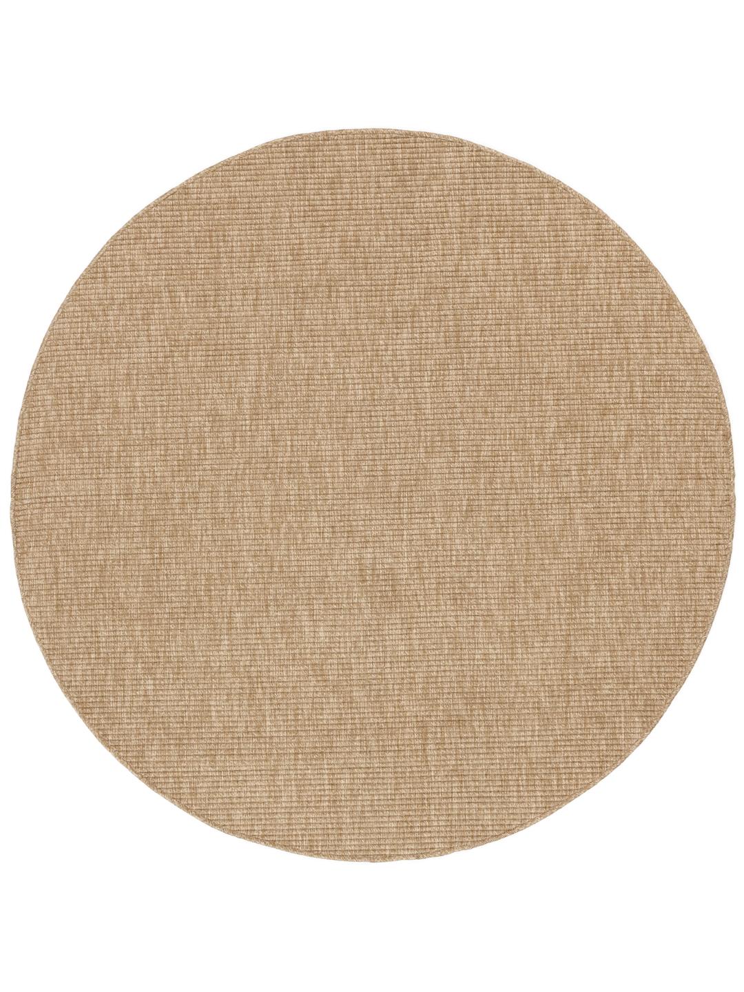 Beige rond vloerkleed