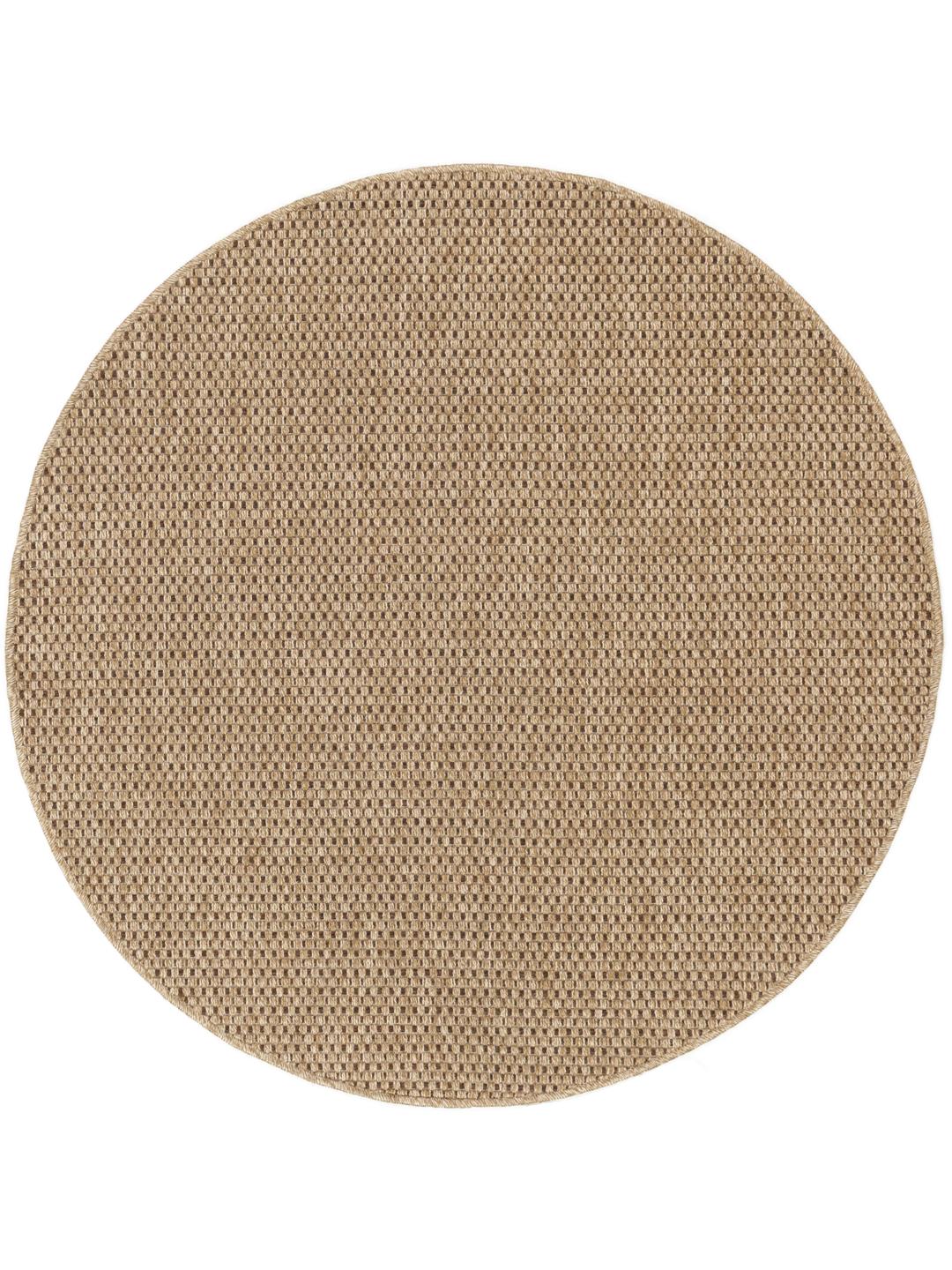 Rond beige vloerkleed