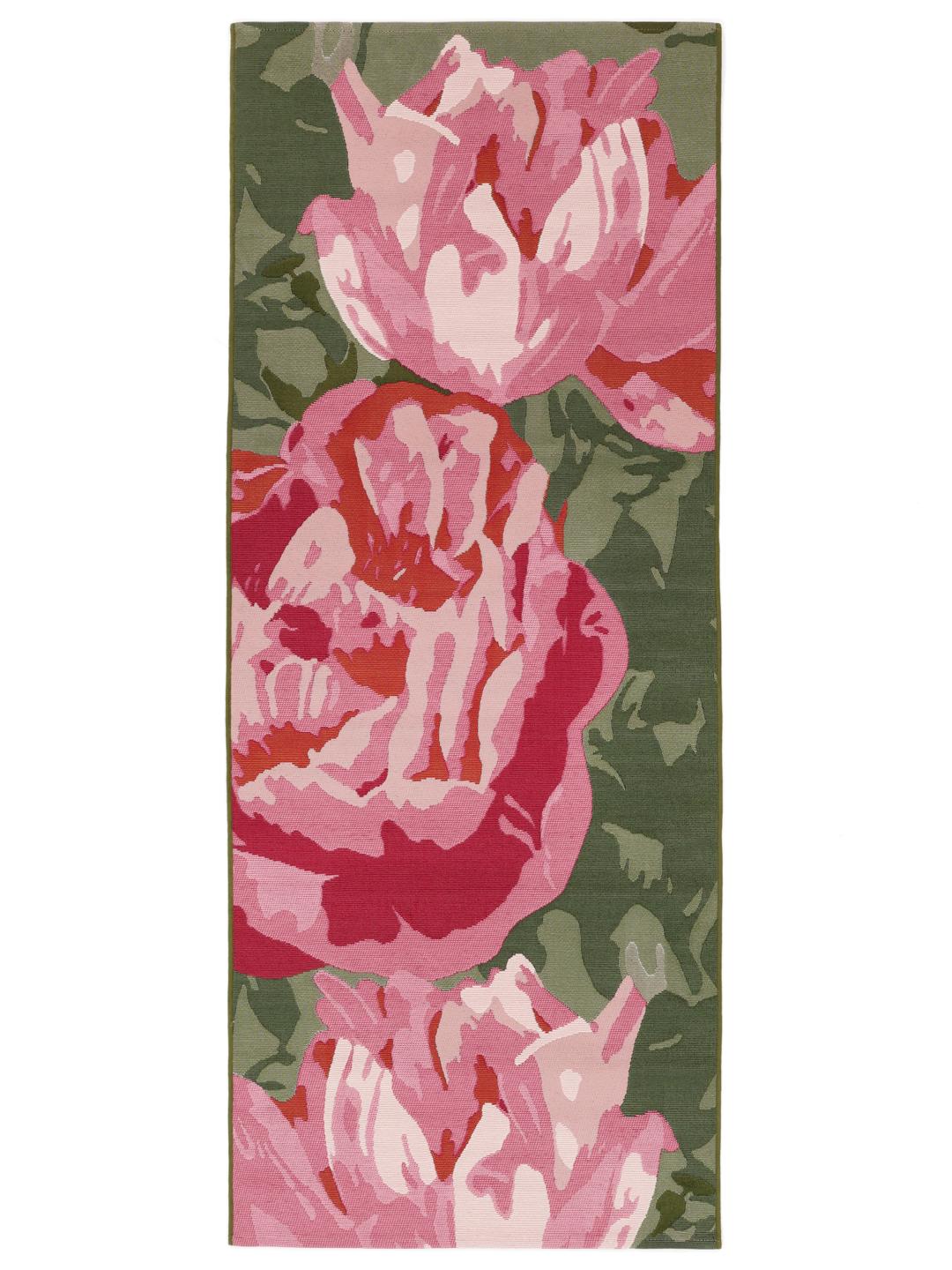 løber i rosa og grøn