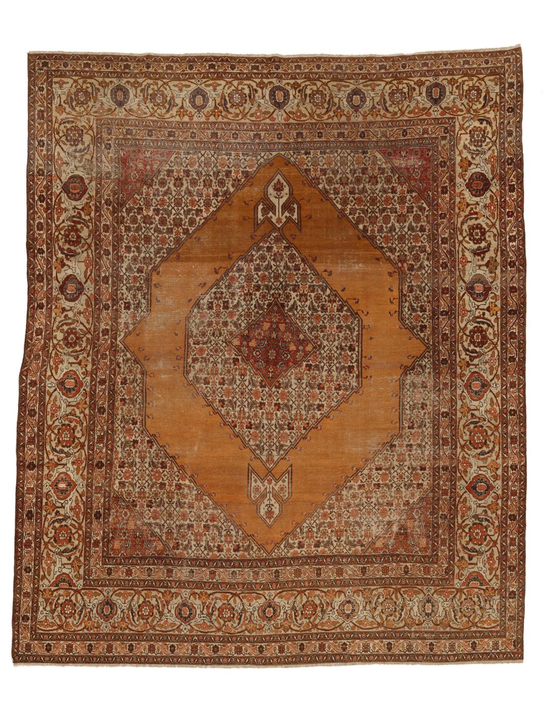 Vintage Wool χαλί με περίπλοκα μοτίβα σε ζεστούς τόνους από τη Μέση Ανατολή