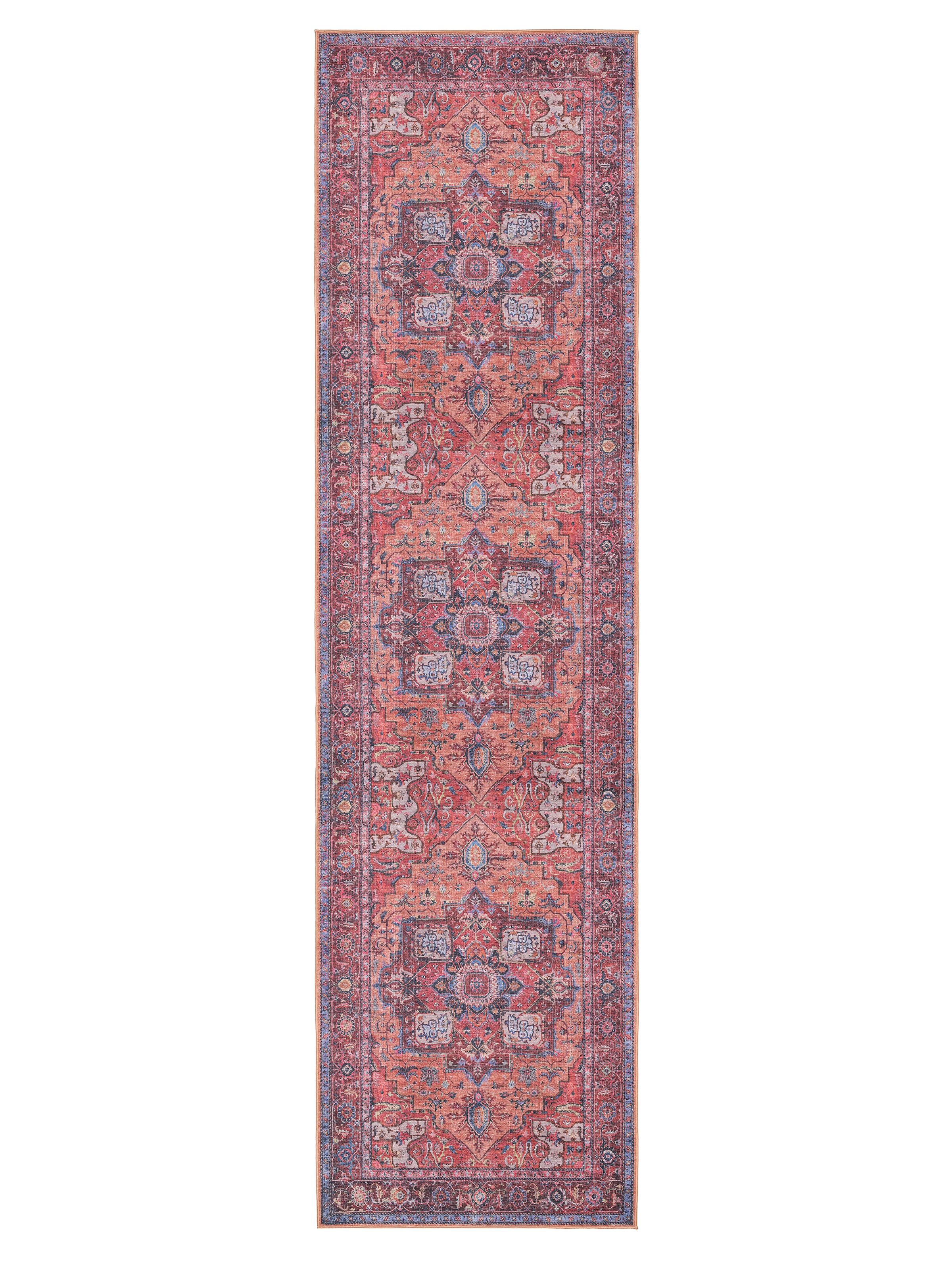 Rugvista essential - Georgia Oriental - Red / Blue, Runner 80 x 300 cm ...