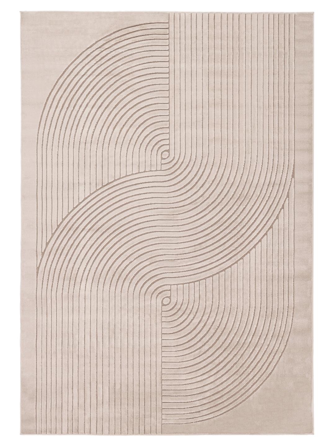 Beige tapijt met gestructureerde lijnen